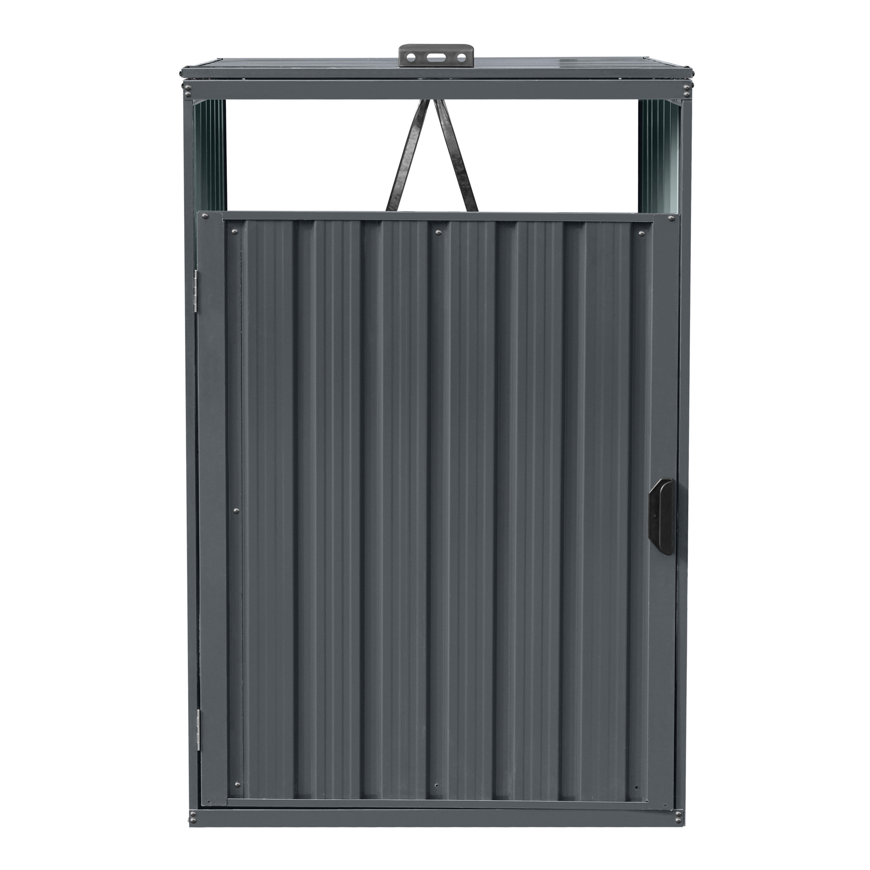 AXI Outdoor Living Mülltonnenbox Owen anthrazit B/H/L: ca. 80x122x80 cm Owen - anthrazit (80,00/80,00/122,00cm) - AXI Outdoor Living