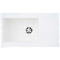 Respekta Einbauspüle Denver 86 x 50 W weiß Mineralite B/H/T: ca. 86x20x50 cm Denver 86 x 50 W - weiß (86,00/20,00/50,00cm) - Respekta