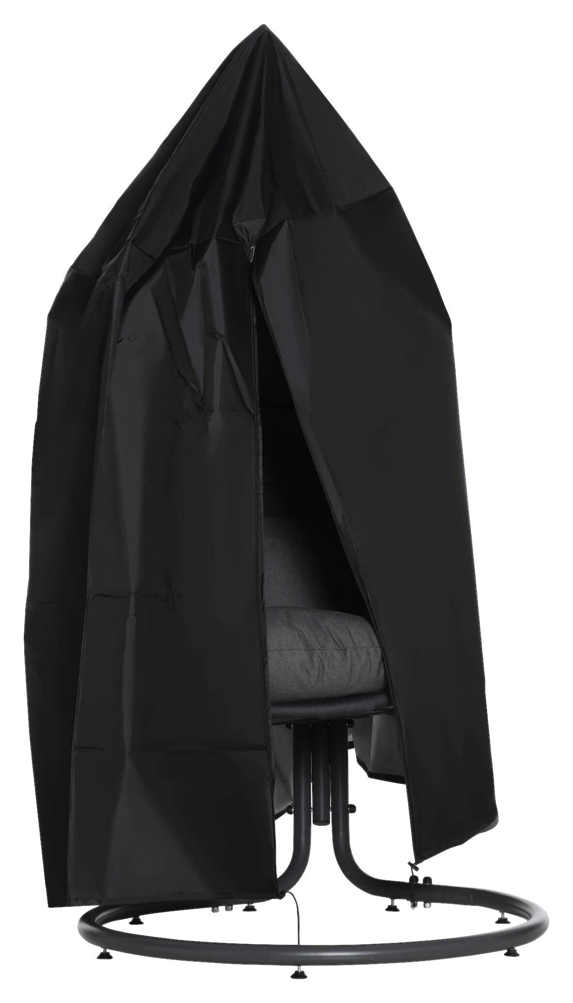 Outsunny Schutzhülle mit Tasche schwarz Kunststoff H/D: ca. 190x115 cm Schützhülle_Outdoor mit Tasche - schwarz (115,00/190,00cm) - Outsunny