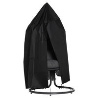 Outsunny Schutzhülle mit Tasche schwarz Kunststoff H/D: ca. 190x115 cm Schützhülle_Outdoor mit Tasche - schwarz (115,00/190,00cm) - Outsunny