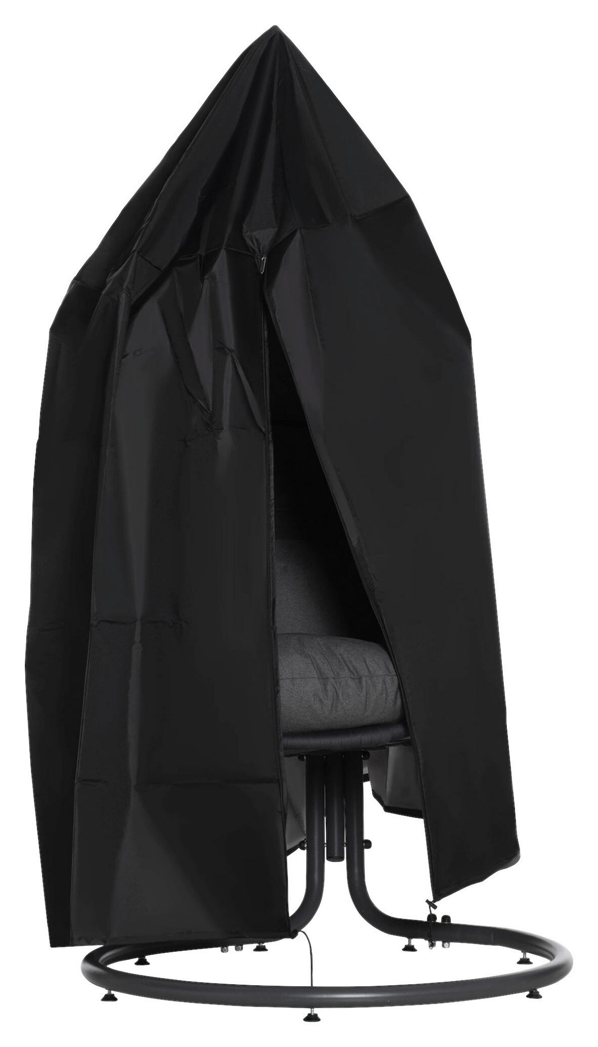 Outsunny Schutzhülle mit Tasche schwarz Kunststoff H/D: ca. 190x115 cm Schützhülle_Outdoor mit Tasche - schwarz (115,00/190,00cm) - Outsunny