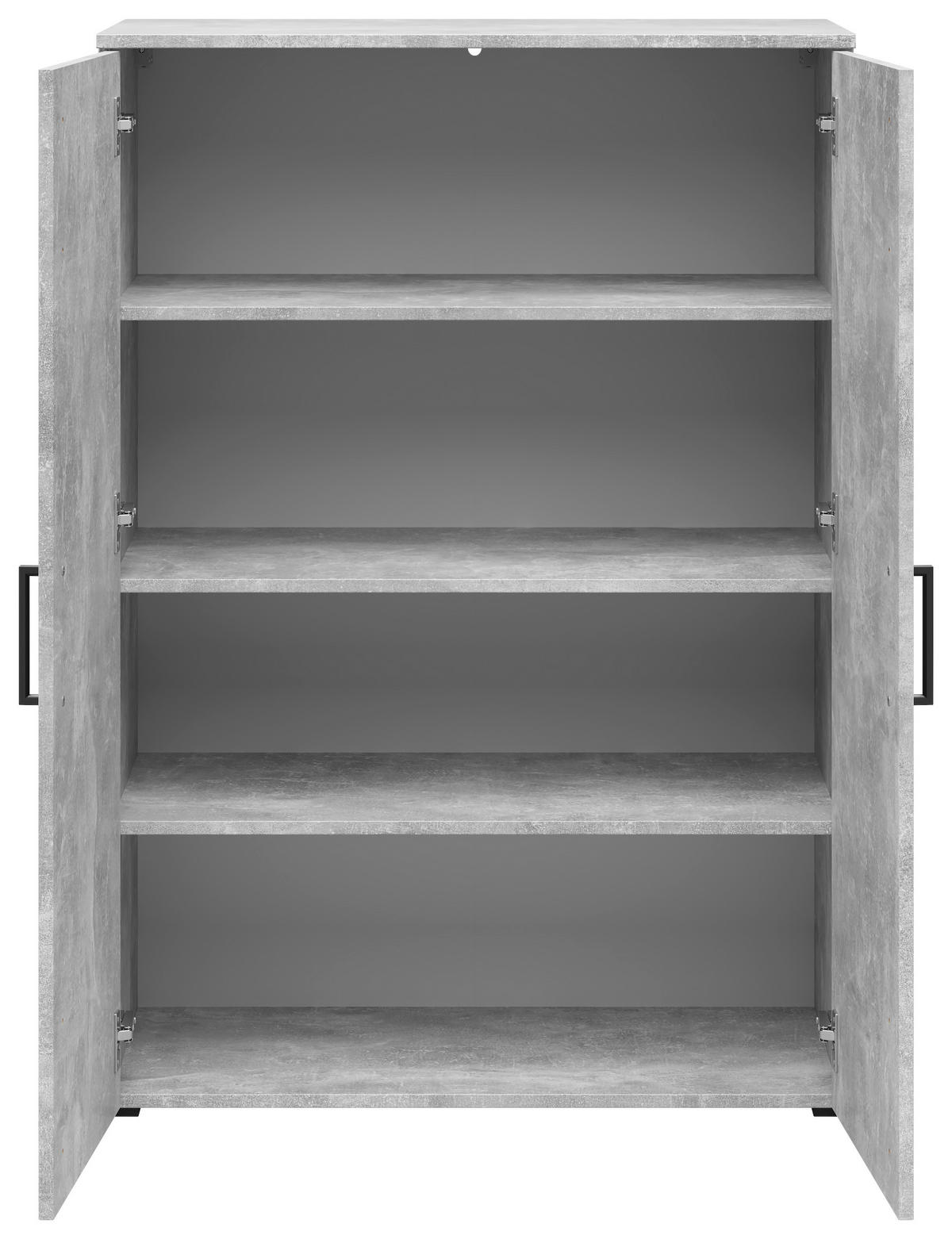 Kommode Multi-Stauraum Typ 31 Beton Optik B/H/T: ca. 80x115x40 cm Multi-Stauraum Typ 31 - Beton (80,00/115,00/40,00cm)