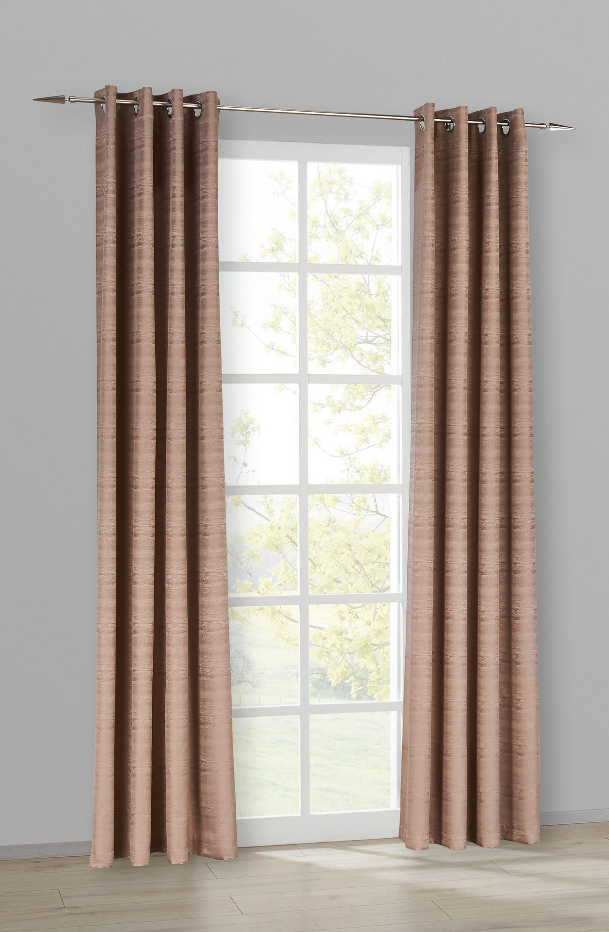 ACUS design collection Ösenvorhang Turin taupe B/L: ca. 140x245 cm Turin - taupe (140,00/245,00cm) - ACUS design collection