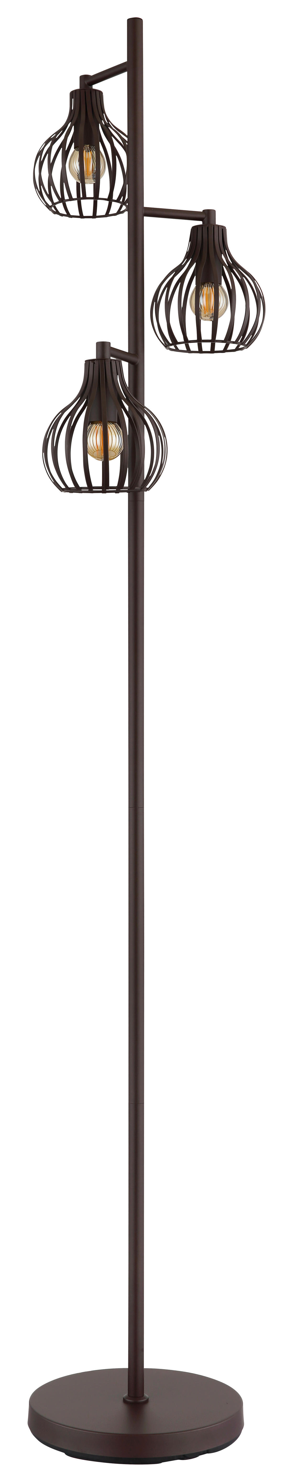 GLOBO Stehleuchte rostfarbig Metall H/D: ca. 161x31 cm E14 3 Brennstellen MATEO - rostfarbig (31,00/161,00cm) - GLOBO