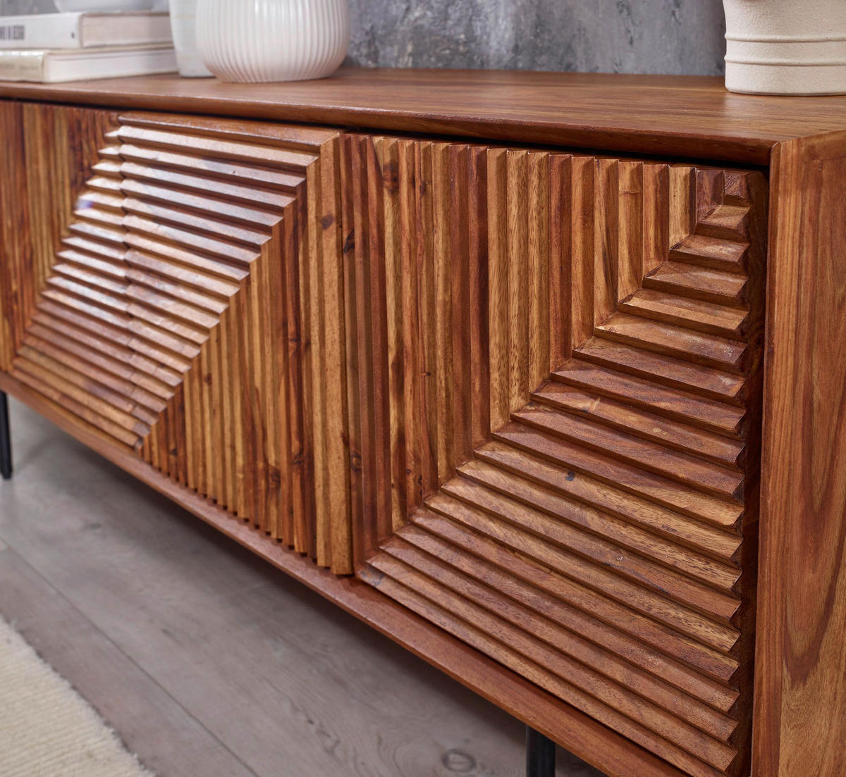 Lowboard rosenholz Nachbildung B/H/T: ca. 140x54x33 cm Lowboard - rosenholz (140,00/54,00/33,00cm) - Wohnling