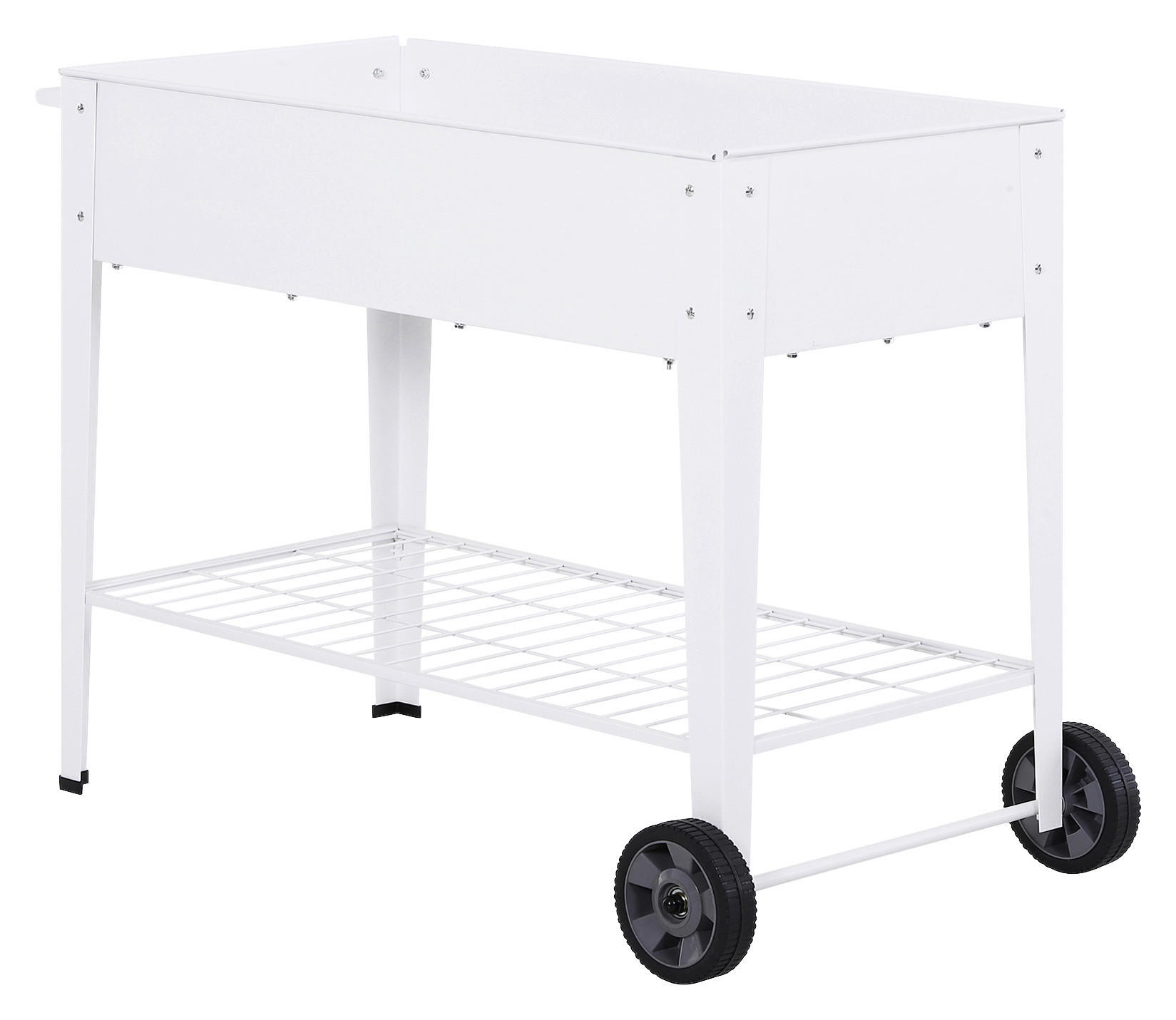 Outsunny Mobiler Pflanzwagen weiß B/H/L: ca. 50x80x107 cm ca. 105 kg Mobiler Pflanzwagen MH845-315 - weiß (107,00/50,00/80,00cm) - Outsunny