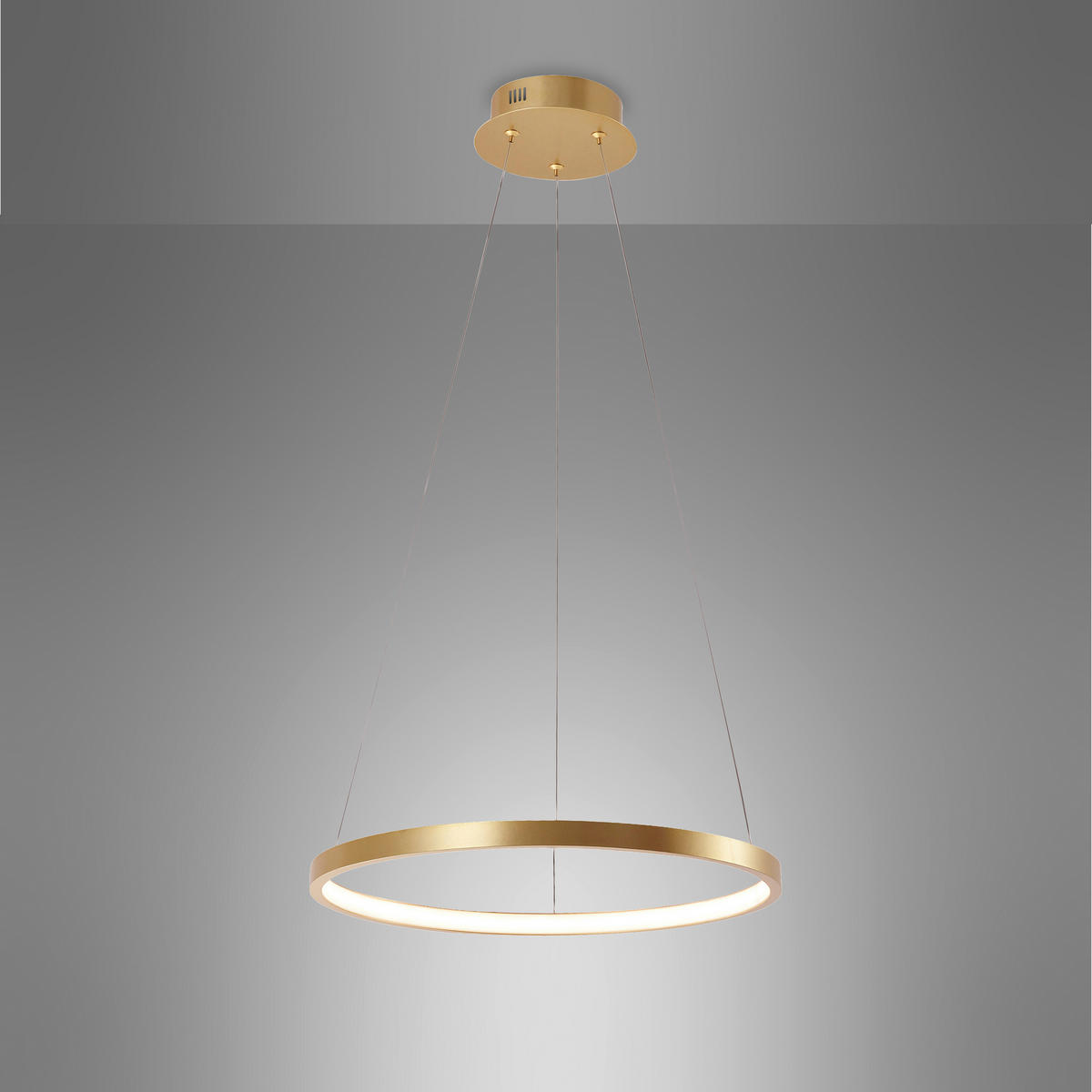 Just Light LED-Pendelleuchte CIRCLE 11522-12 gold weiß Metall Kunststoff H/D: ca. 120x39 cm 1.0 Brennstellen CIRCLE - gold/weiß (39,00/120,00cm) - Just Light