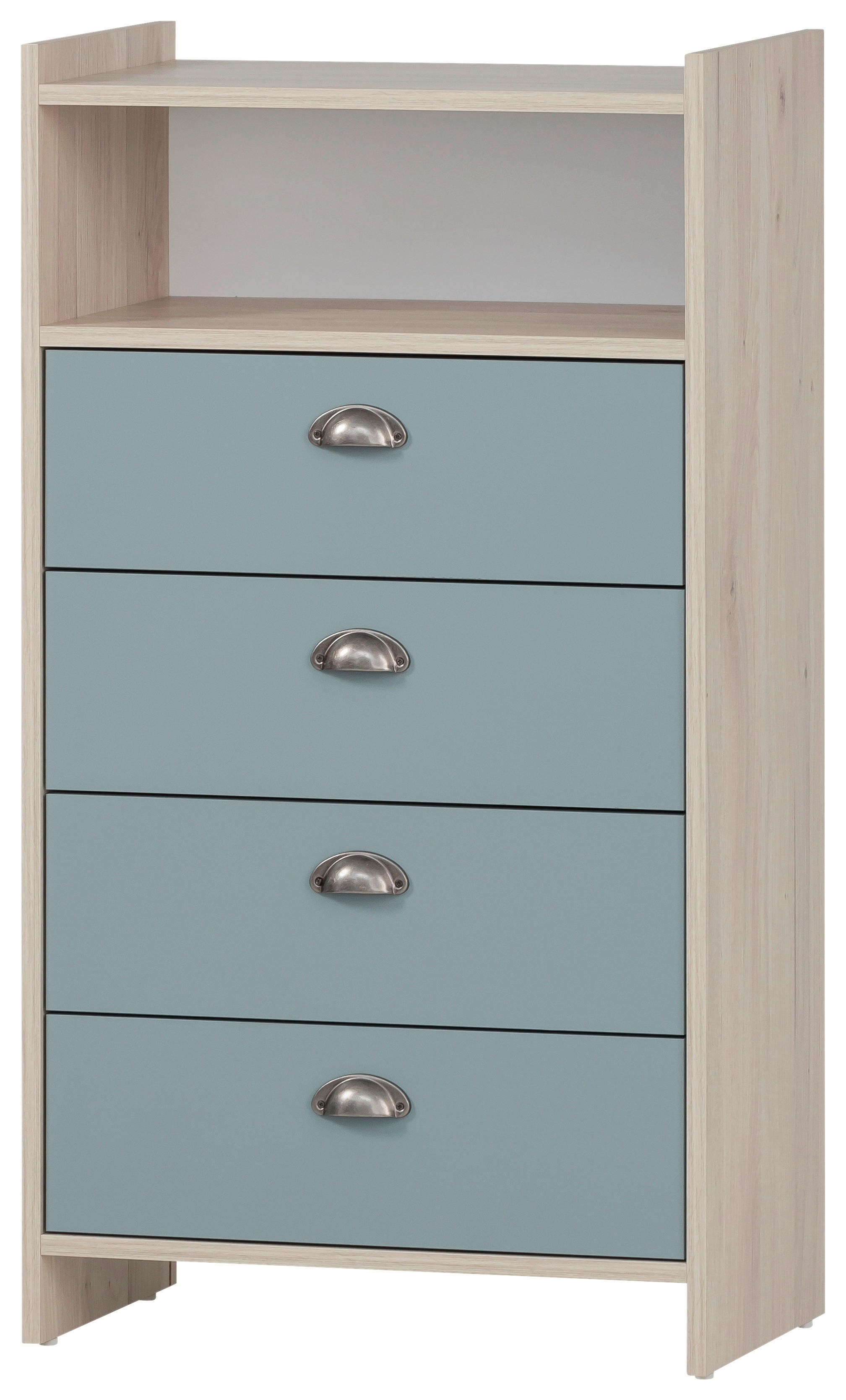 Midischrank Lindholm Sandeiche Nachbildung taubenblau B/H/T: ca. 60,1x104x33 cm