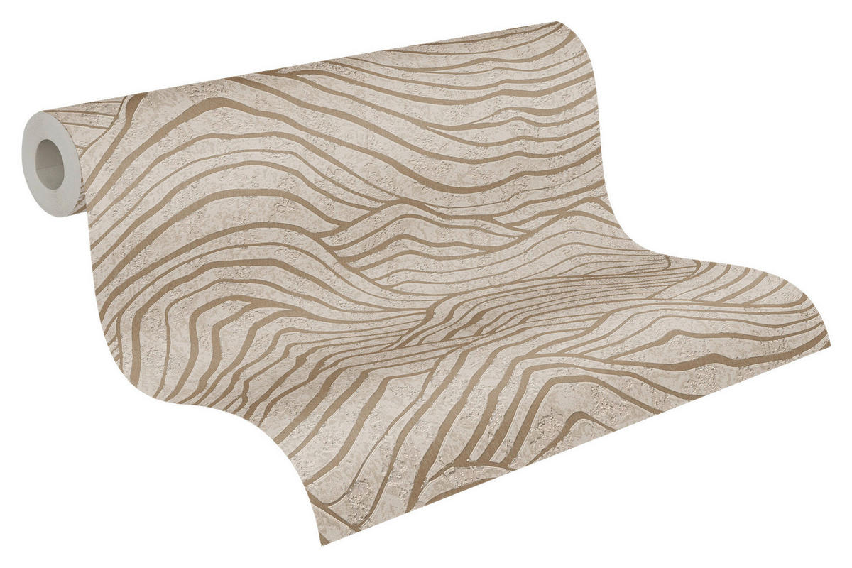 A.S.Création Vliestapete beige grau gold B/H/D: ca. 53x1005x8,4 cm Vliestapete - beige/gold (8,40/1005,00cm) - A.S.Creation