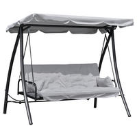 Outsunny Hollywoodschaukel grau Metall B/H/L: ca. 114x170x209 cm Hollywoodschaukel - grau (209,00/114,00/170,00cm) - Outsunny