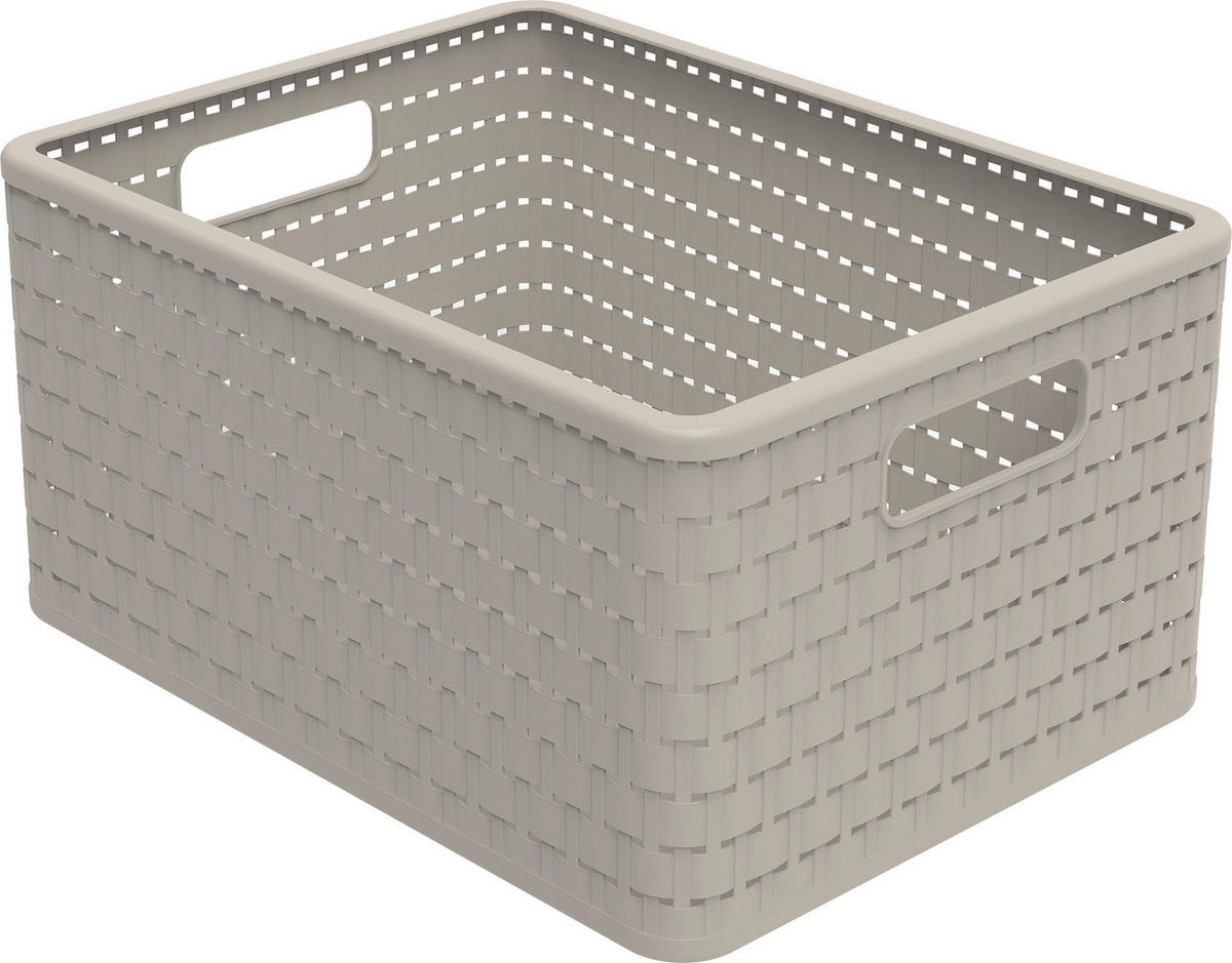 Rotho Korb COUNTRY Cappuccino B/H/L: ca. 27,8x19,1x36,8 cm COUNTRY - Cappuccino (36,80/27,80/19,10cm) - Rotho
