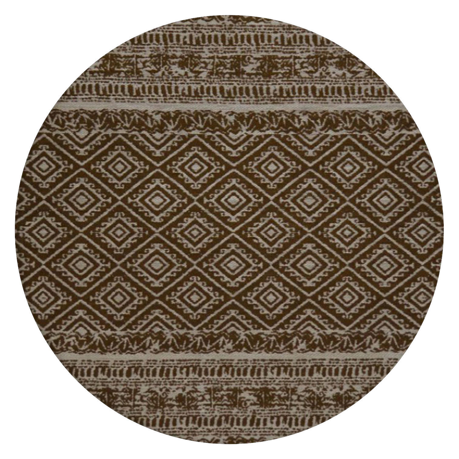 Kayoom Flachgewebeteppich Sunny 110 braun B/L: ca. 120x120 cm Sunny 110 - braun (120,00/120,00cm) - Kayoom