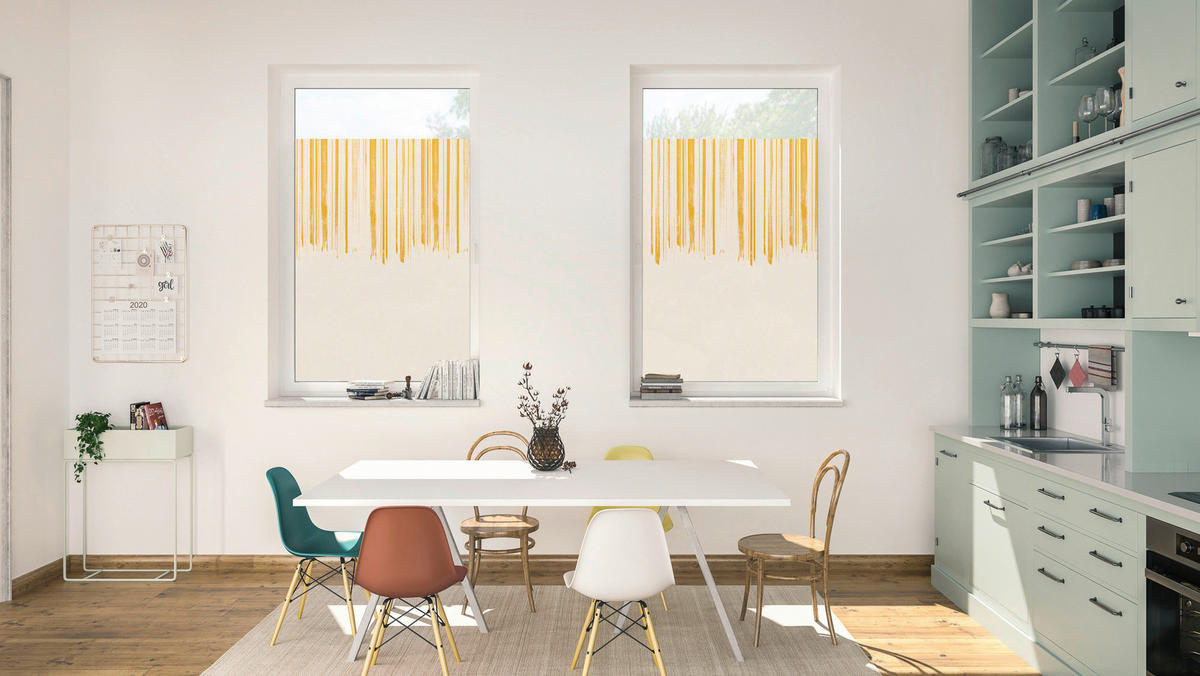 LICHTBLICK Fensterfolie Flowing Honey  Flowing Honey senf B/L: ca. 50x100 cm Flowing Honey - senf (50,00/100,00cm) - LICHTBLICK