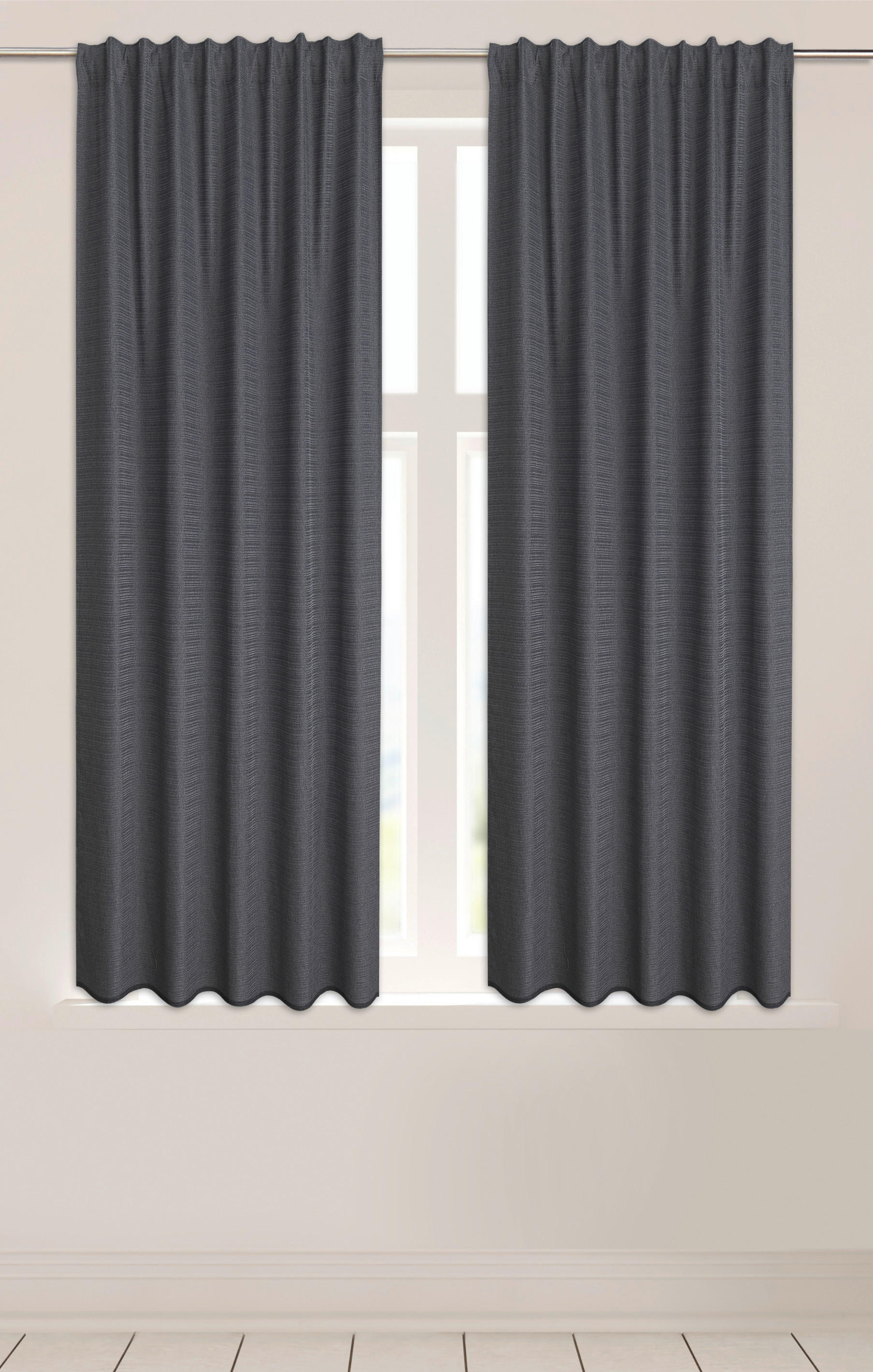 silver edition Kombivorhang Susan anthrazit B/L: ca. 140x175 cm Susan - anthrazit (140,00/175,00cm) - silver edition