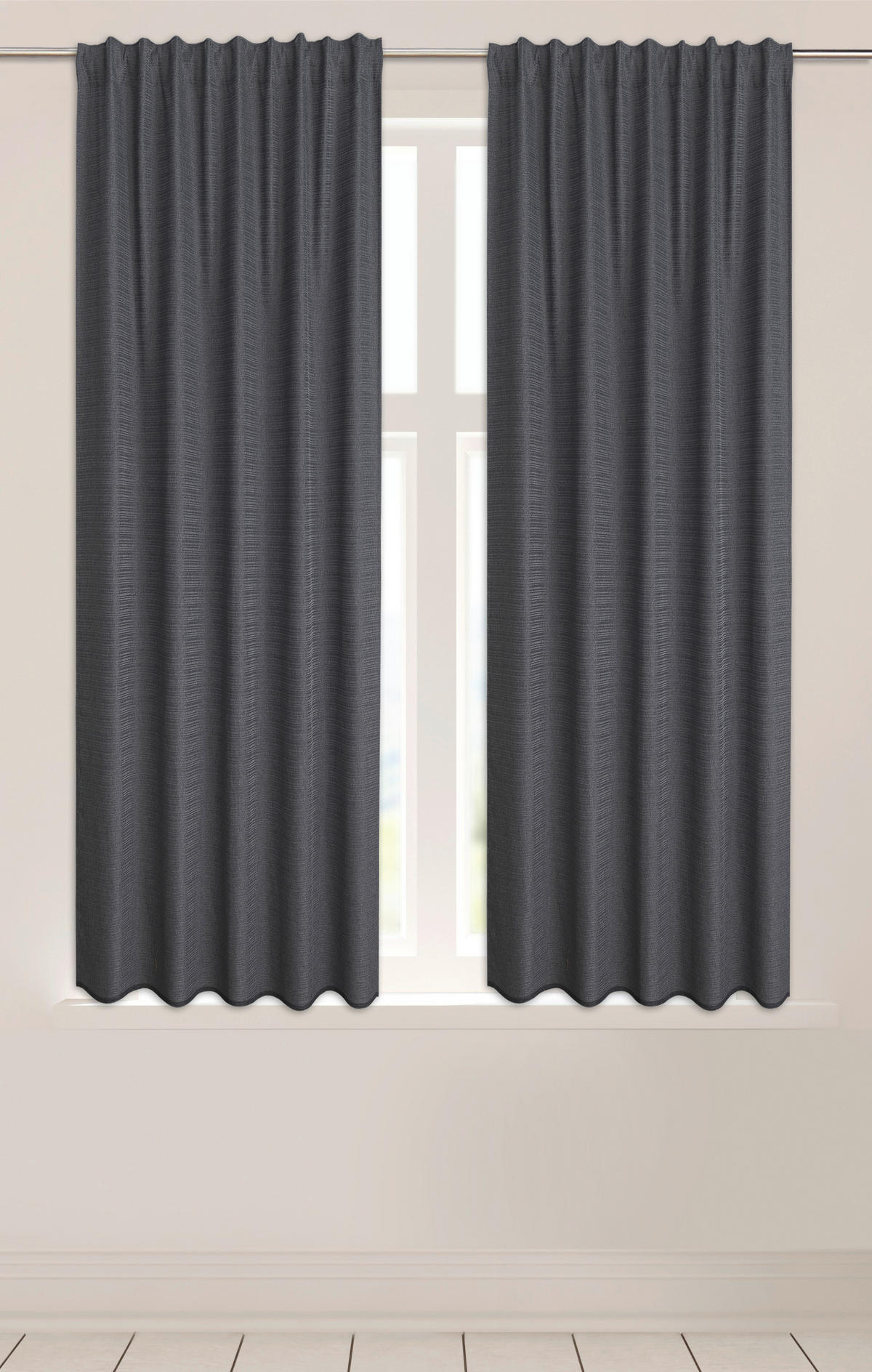 Kombivorhang Susan anthrazit B/L: ca. 140x175 cm Susan - anthrazit (140,00/175,00cm) - silver edition