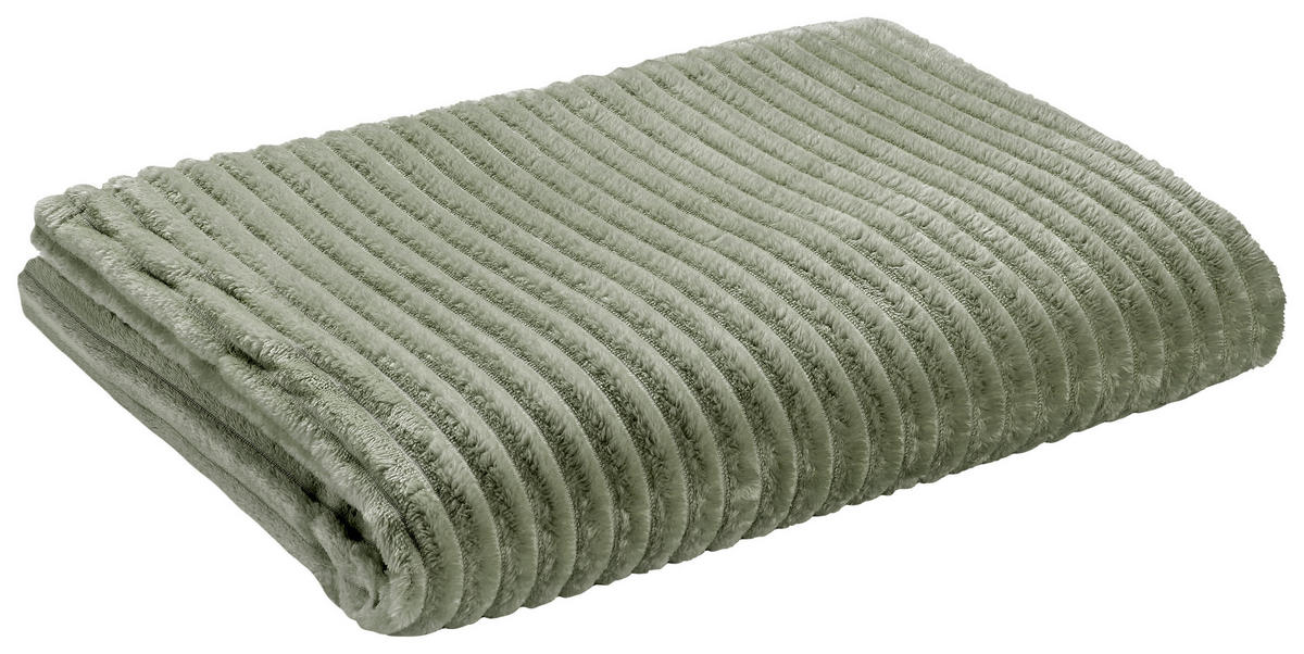 Flanelldecke Cord Cord - grün (140,00/180,00cm) - POCOline