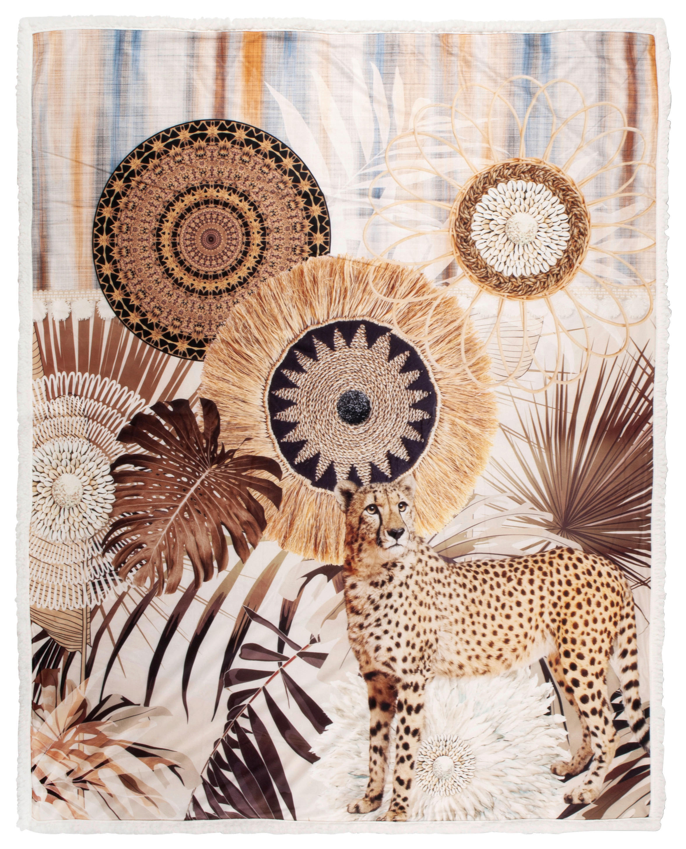 Wohndecke Raeni Polysamt Raeni - taupe (130,00/160,00cm) - HIP