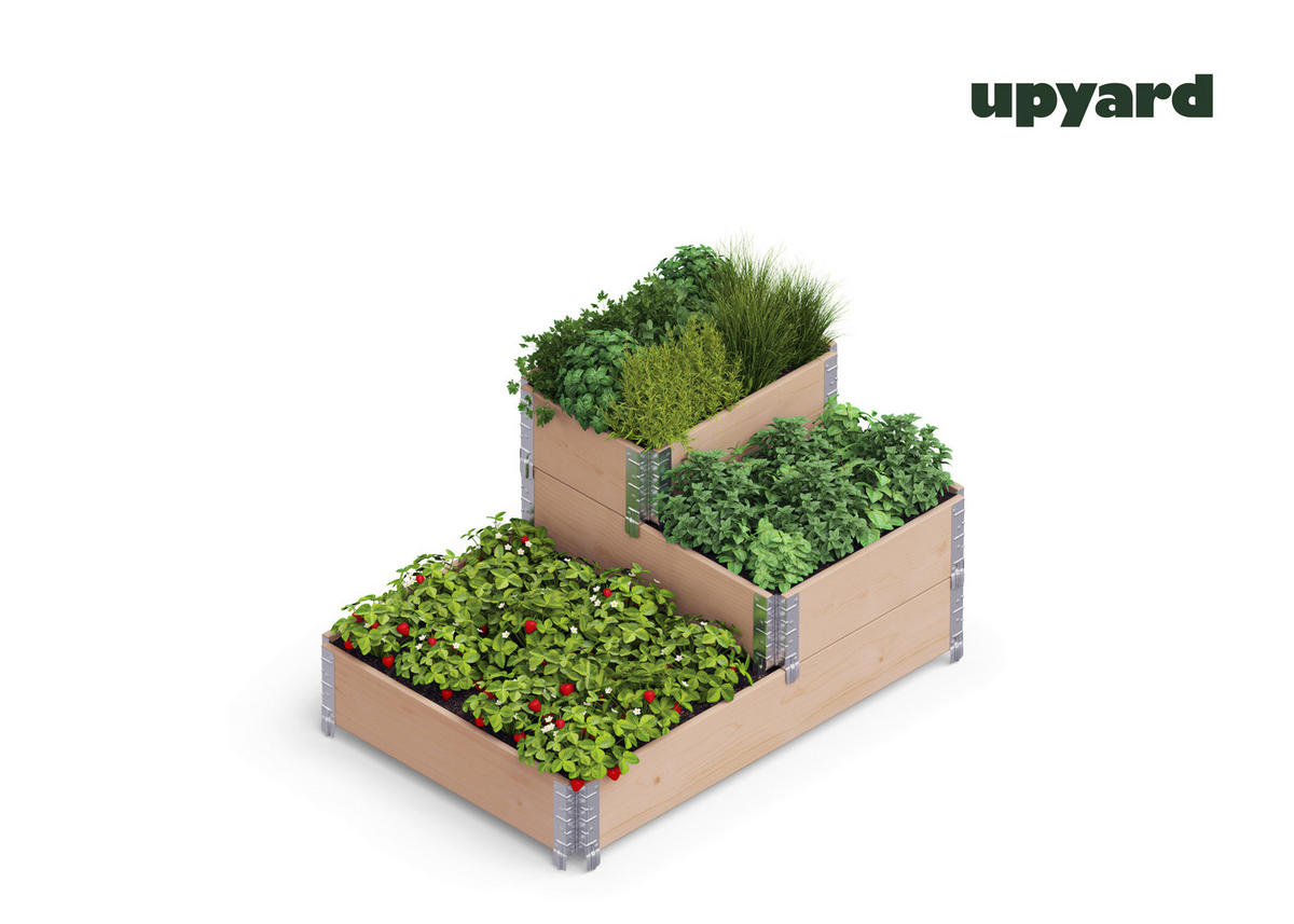 UPYARD Stufenbeet INDUSTRIAL braun Holz B/L: ca. 40x60 cm INDUSTRIAL - braun (40,00/60,00cm) - UPYARD