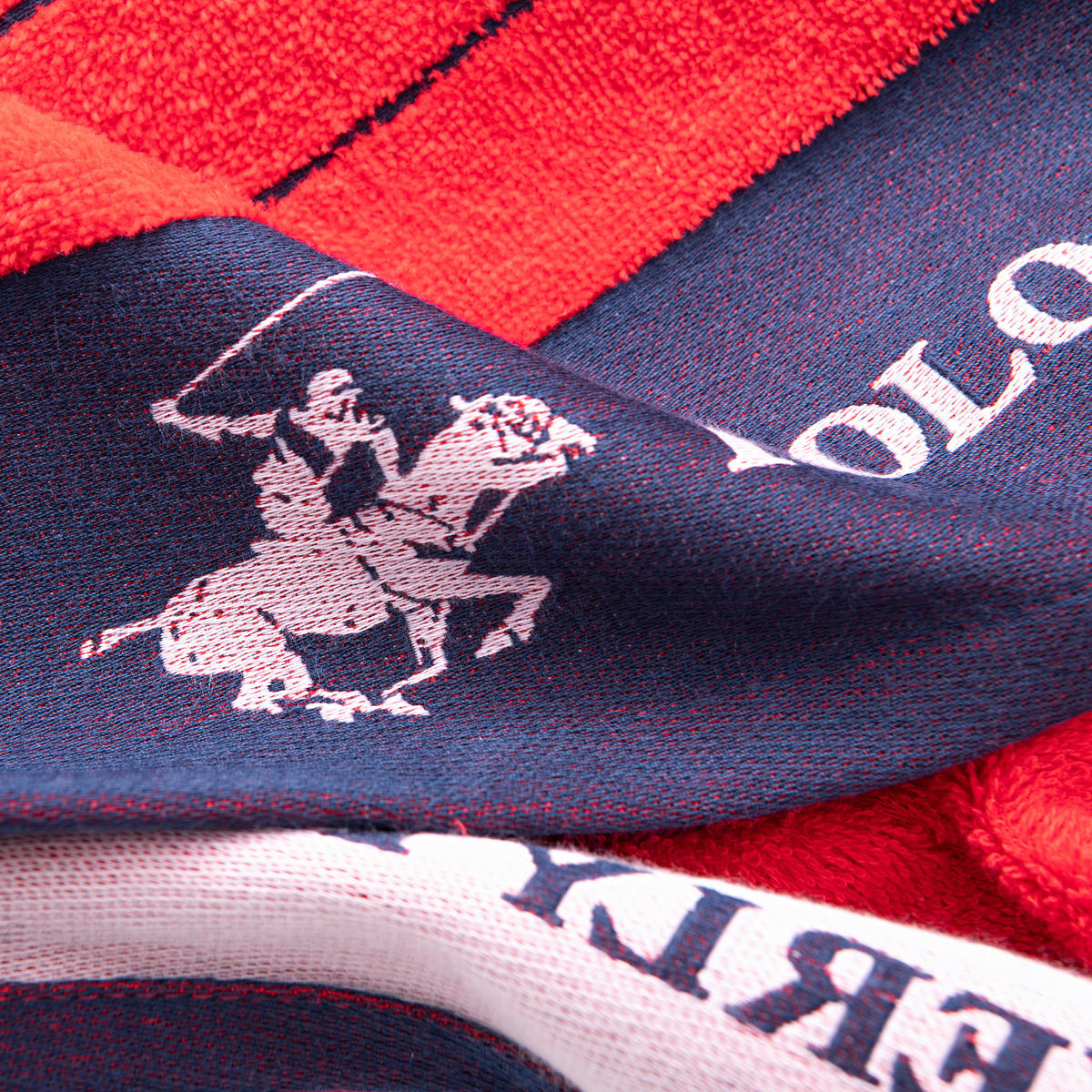 Strandtuch POLO CLUB rot Baumwolle B/L: ca. 90x160 cm POLO CLUB - blau/rot (90,00/160,00cm) - POLO CLUB