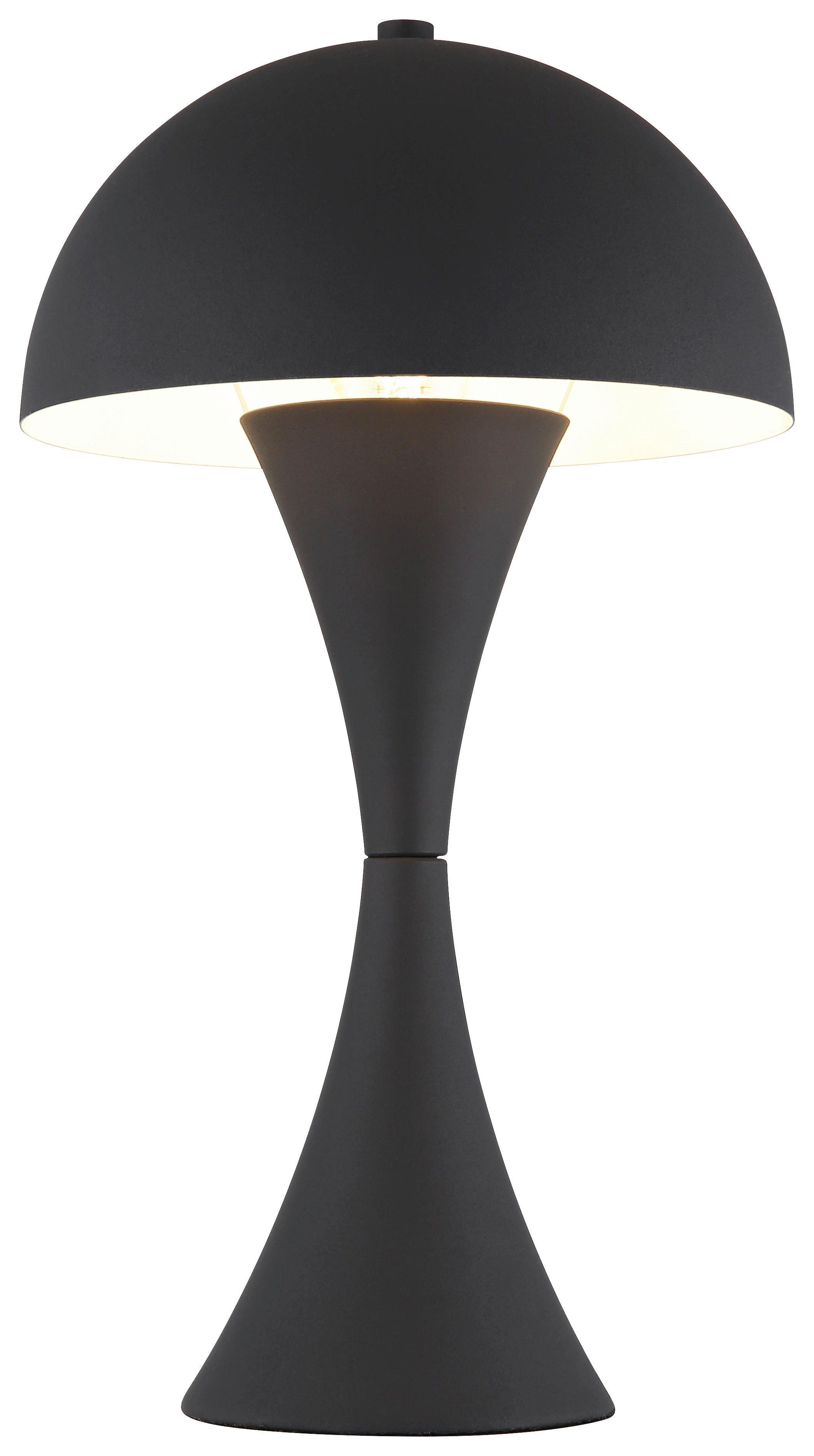 GLOBO Tischleuchte schwarz Metall H/D: ca. 36,1x20 cm E27 1 Brennstellen DIMA - schwarz (20,00/36,10cm) - GLOBO
