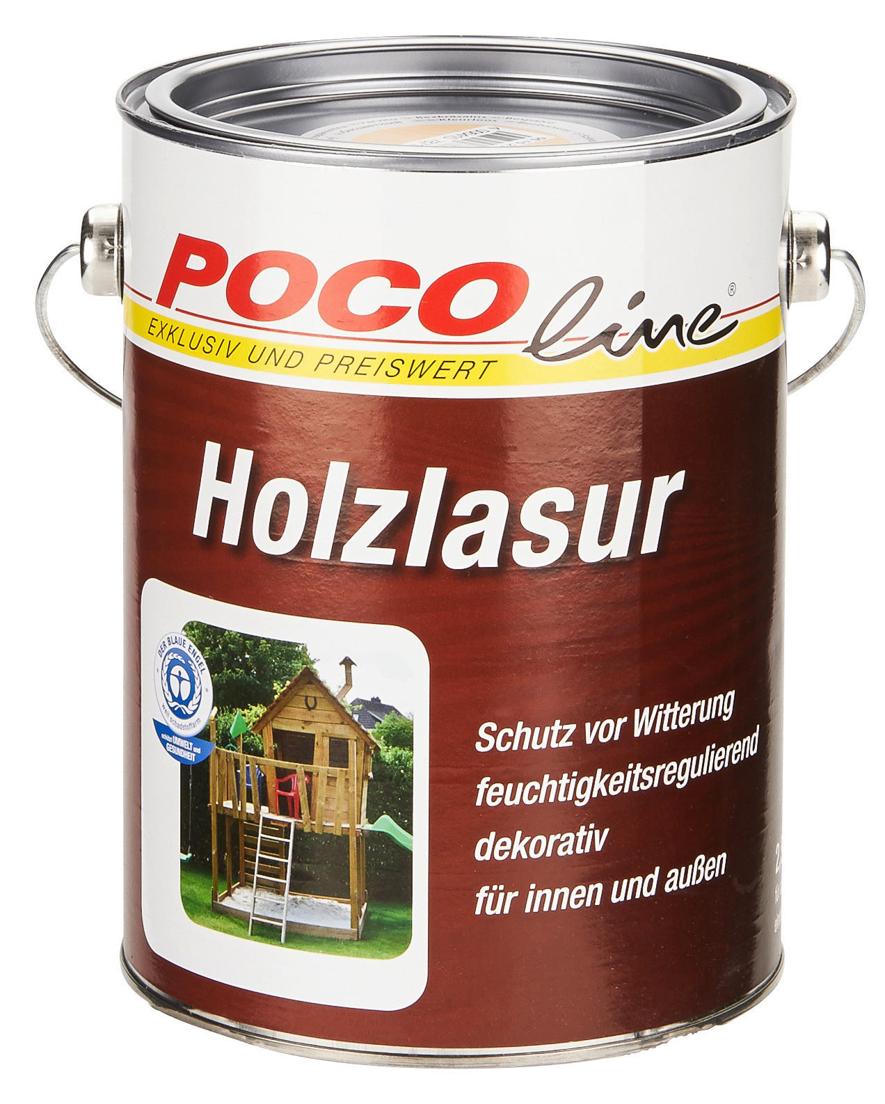 POCOline Acryl Holzlasur farblos seidenglänzend ca. 2,5 l Holzlasur_Acryl 2,5l - farblos (2,50l) - POCOline