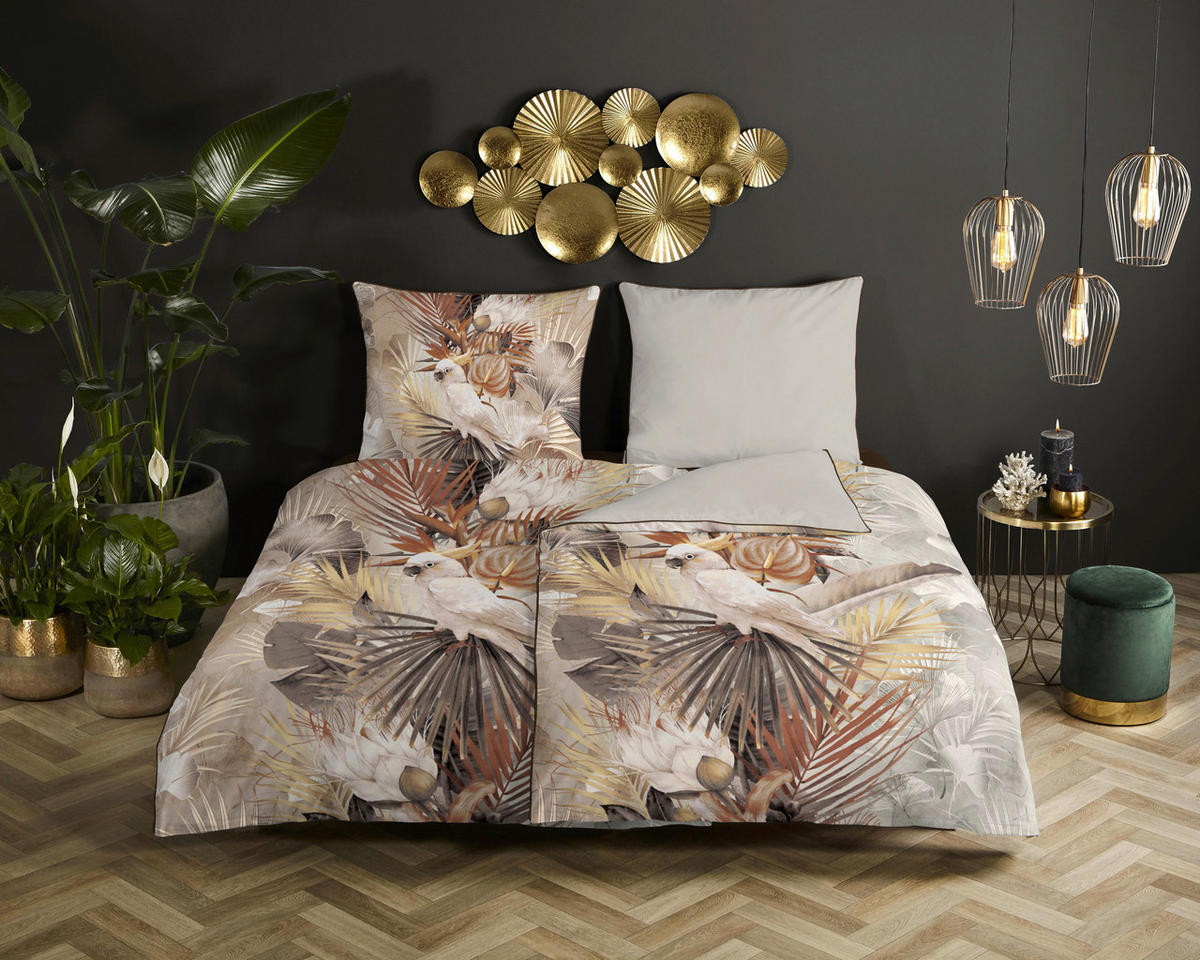 Baumwoll Bettwäsche Pippa Satin Pippa - sand (155,00/220,00cm) - Descanso