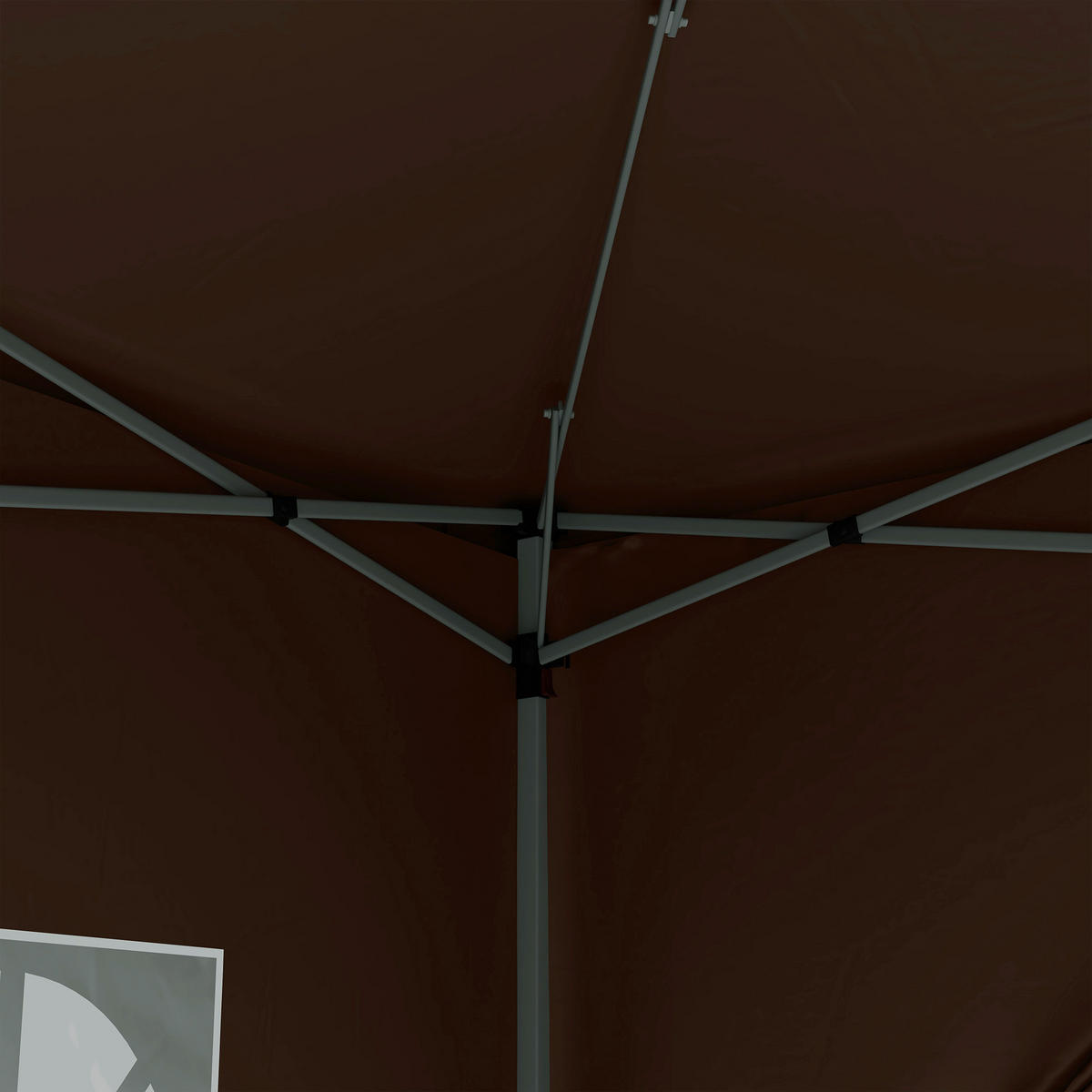 Outsunny Pavillon kaffee Polyester B/H/L: ca. 295x258x295 cm Pavillon - kaffee (295,00/295,00/258,00cm) - Outsunny