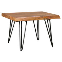 Couchtisch natur schwarz lackiert B/H/T: ca. 56x38x51 cm Couchtisch - natur/schwarz (56,00/38,00/51,00cm) - Wohnling