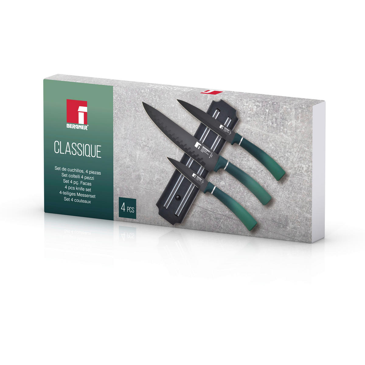 BERGNER Messerset Classique grün Edelstahl 4 tlg. Classique - grün - BERGNER
