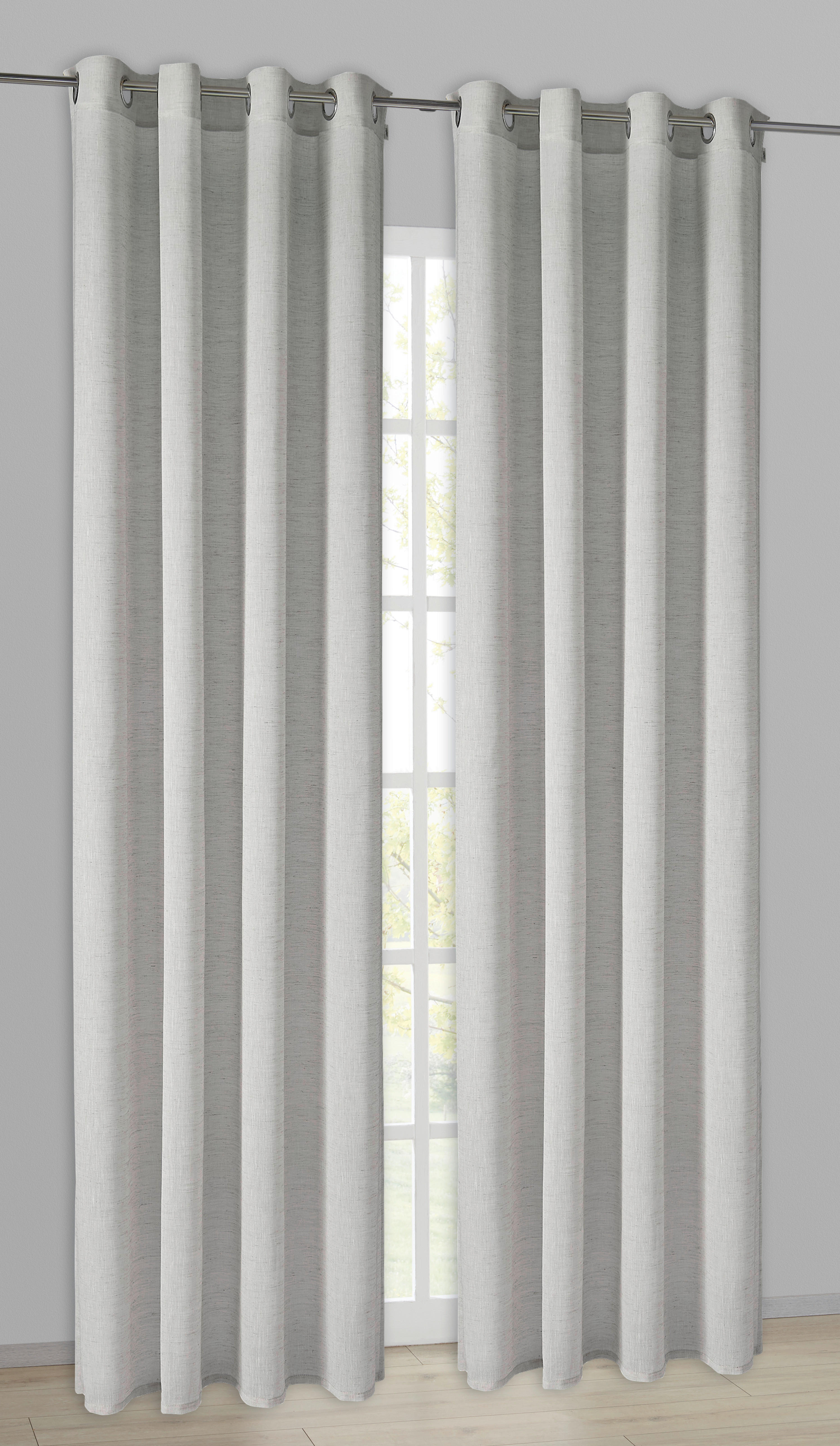 Esprit Ösenvorhang E-Ola grau B/L: ca. 140x250 cm E-Ola - grau (140,00/250,00cm) - Esprit