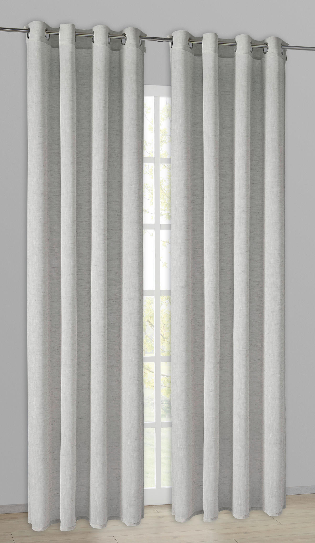 Esprit Ösenvorhang E-Ola grau B/L: ca. 140x250 cm E-Ola - grau (140,00/250,00cm) - Esprit