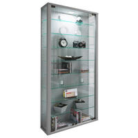Vitrine Vitrosa Maxi silber Holzwerkstoff Glas B/H/T: ca. 59x113x18 cm Vitrosa Maxi - silber (59,00/113,00/18,00cm) - VCM Möbel