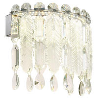 GLOBO LED-Wandleuchte Chrom transparent Glas Metall B/H/T: ca. 28x24,5x17 cm KLUNKA - Chrom/transparent (28,00/24,50/17,00cm) - GLOBO