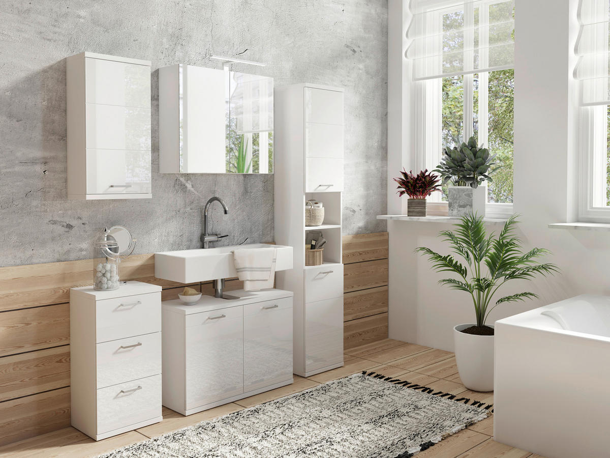 Spiegelschrank SPREE weiß B/H/T: ca. 70x60x20 cm SPREE - weiß (70,00/60,00/20,00cm) - byLIVING