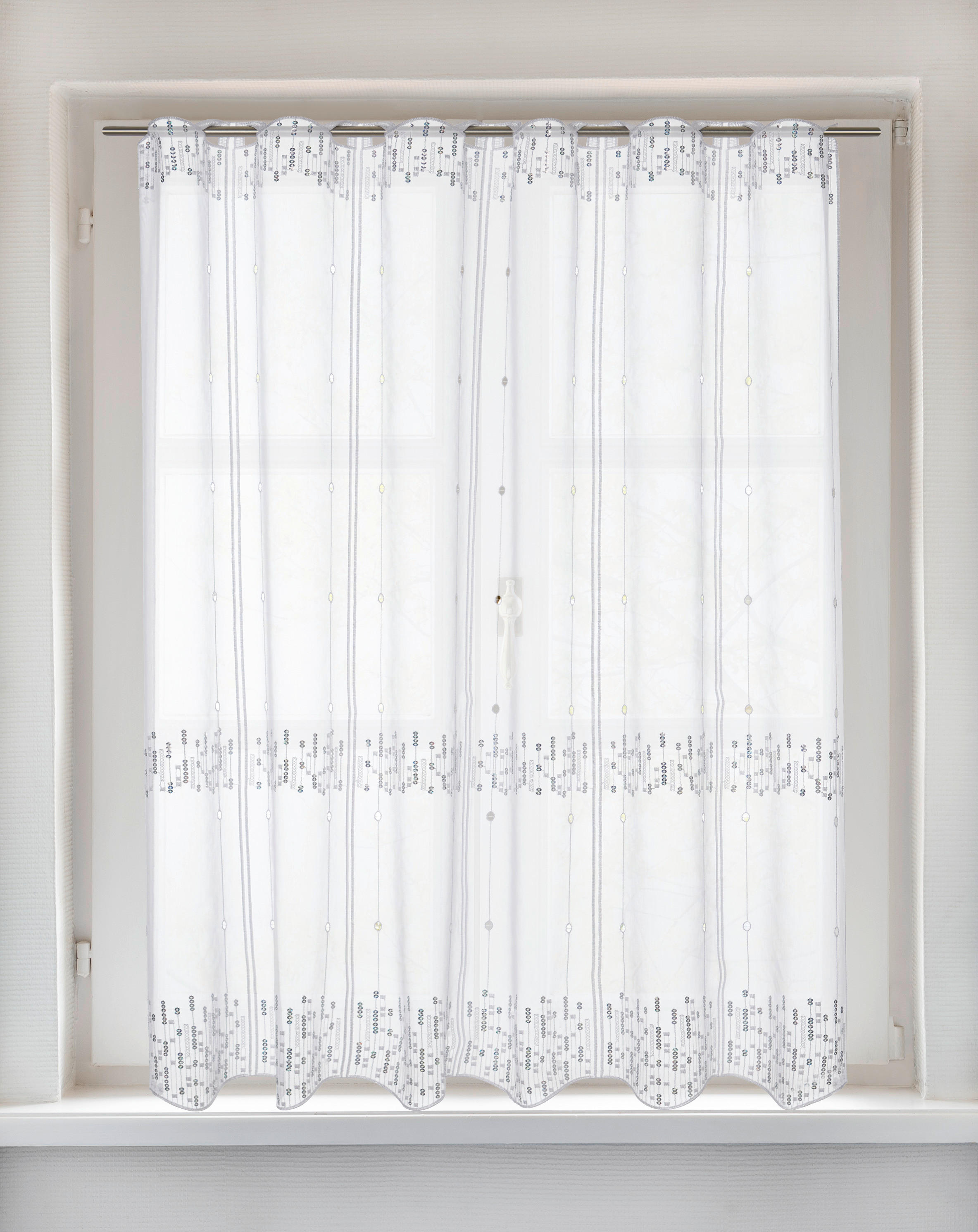 Cliprollo Pailette weiß B/L: ca. 140x95 cm Pailette - weiß (140,00/95,00cm) - POCOline