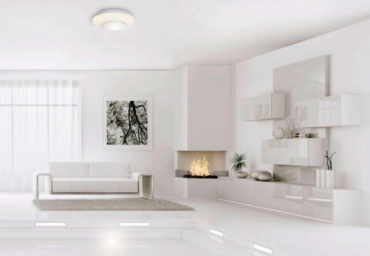 Näve Leuchten LED Deckenleuchte NV1262323 weiß Kunststoff H/D: ca. 11x41 cm null 1 Brennstellen Pilsen - weiß (41,00/11,00cm) - Näve Leuchten
