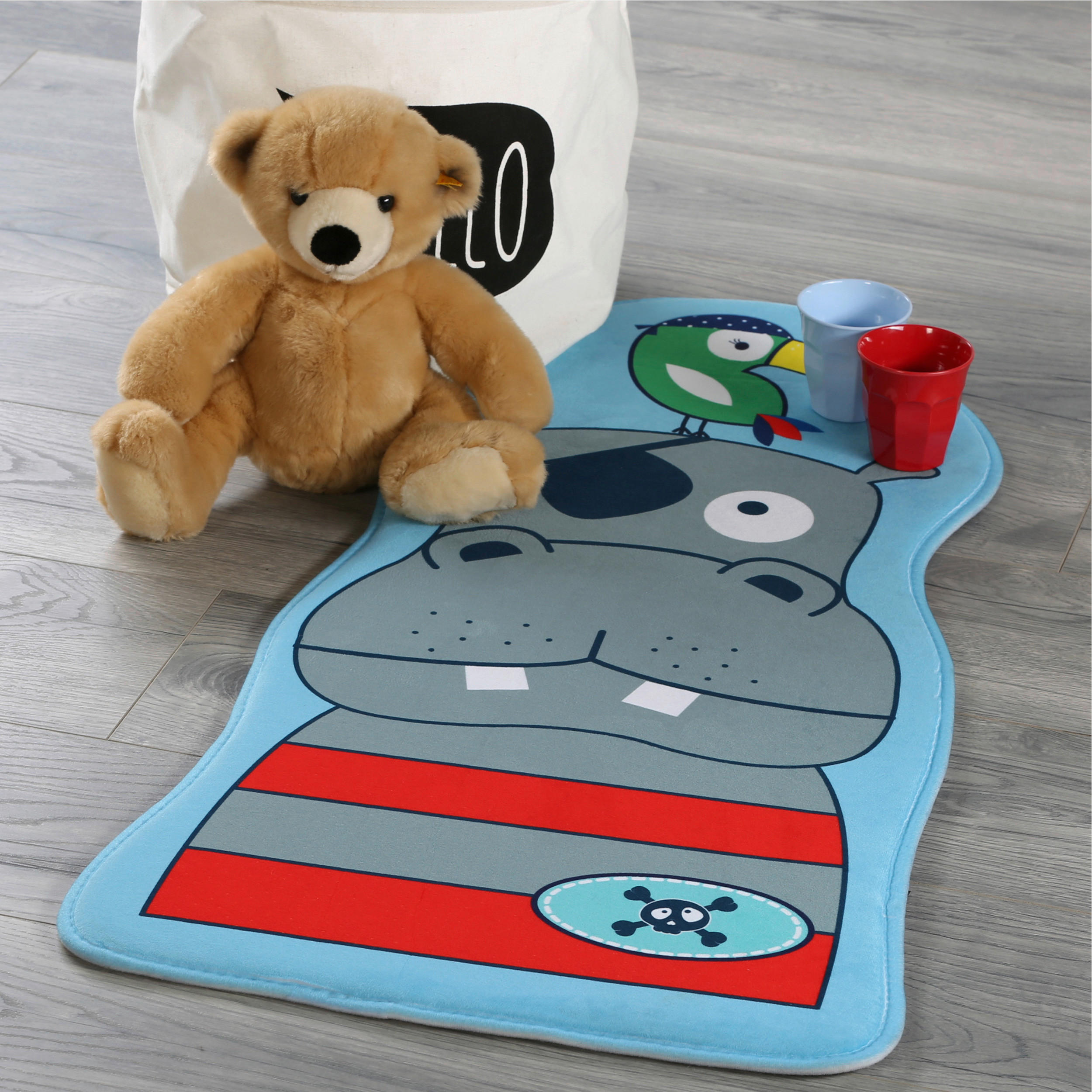 Obsession Teppich My Ibo Kids blau B/L: ca. 45x90 cm My Ibo Kids - blau (45,00/90,00cm) - Obsession