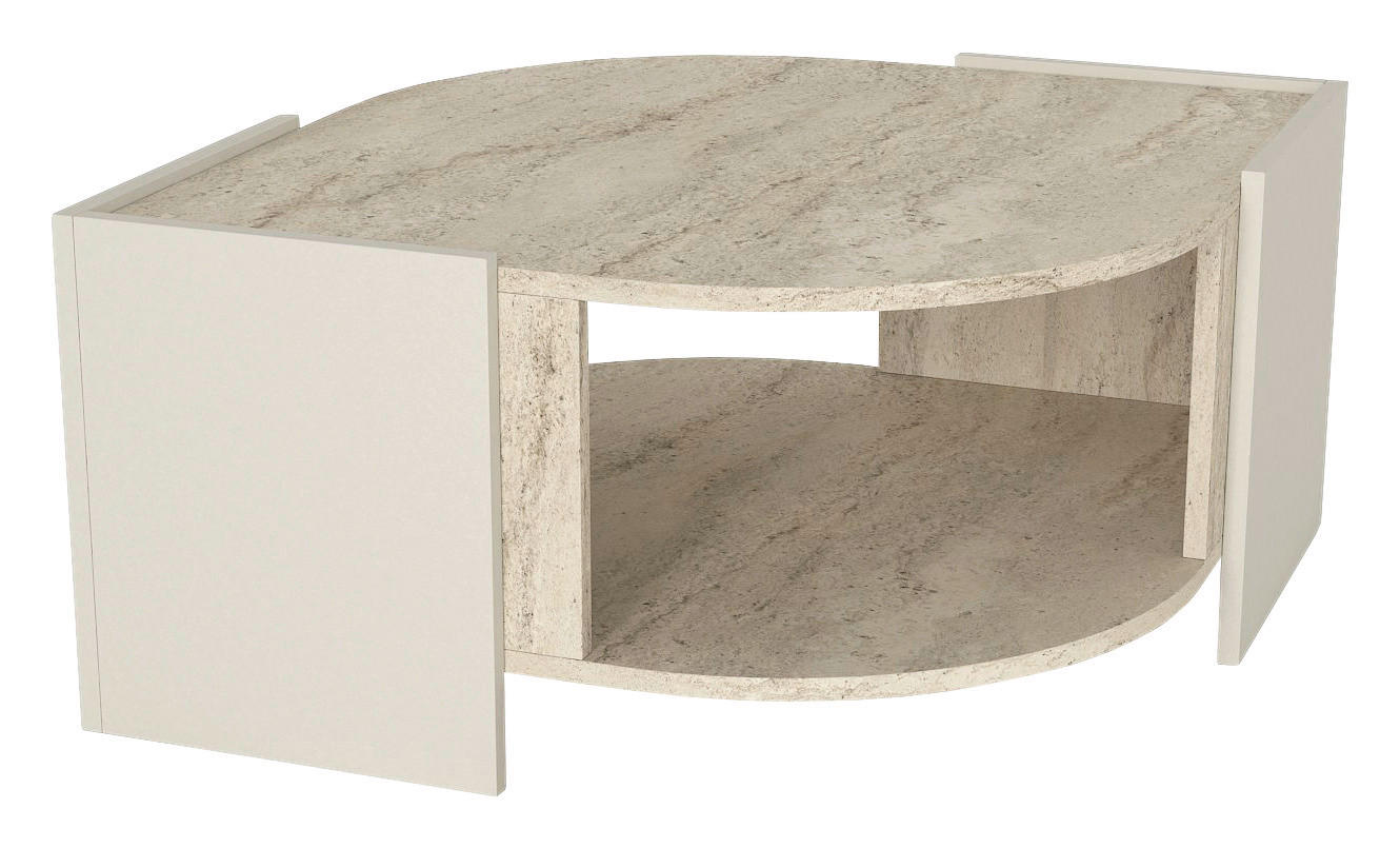 Couchtisch Marbel beige granit Optik B/H/T: ca. 75x40x75 cm