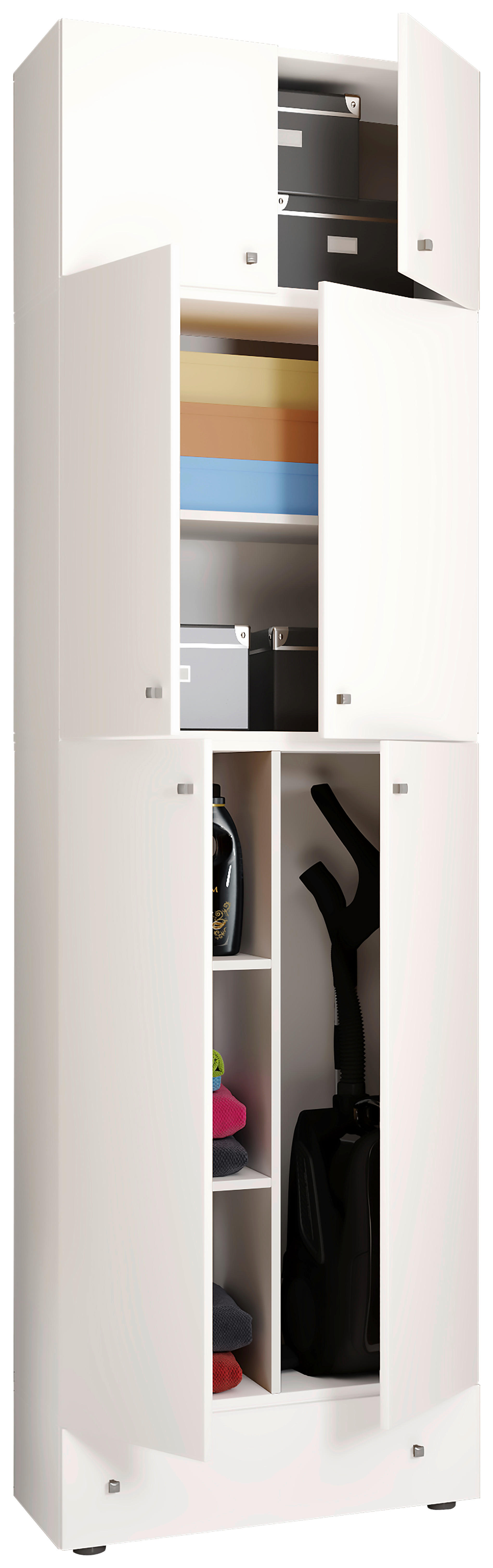 Putzschrank Lona weiß B/H/T: ca. 70x240x39 cm Lona - weiß (70,00/240,00/39,00cm) - VCM Möbel