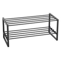 Schuhregal Abby schwarz Metall B/H/T: ca. 70x30x30 cm Abby - schwarz (70,00/30,00/30,00cm)
