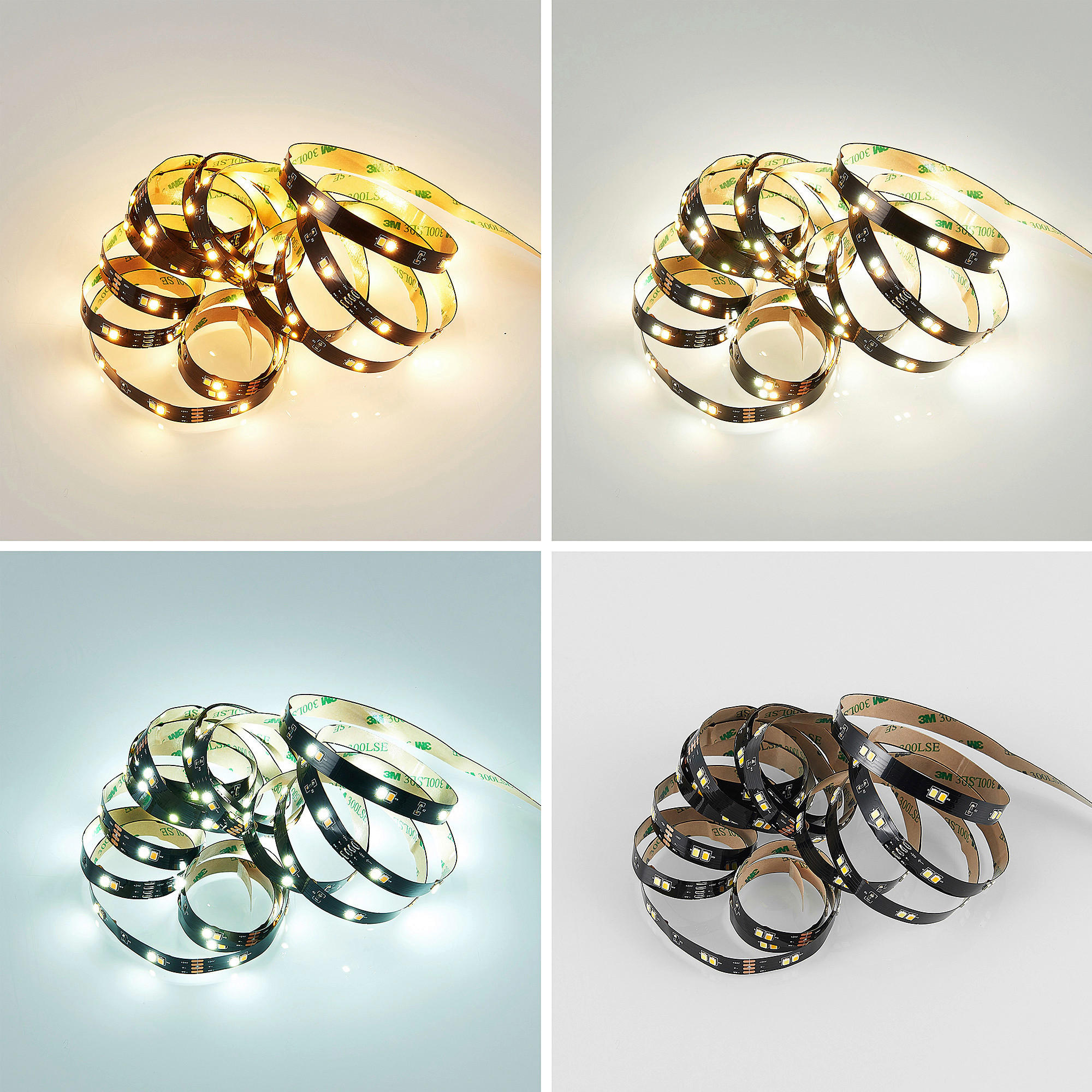 Lichtband schwarz Kunststoff B/L: ca. 1x300 cm LED-Lichtband_Chip - schwarz (1,00/300,00cm)