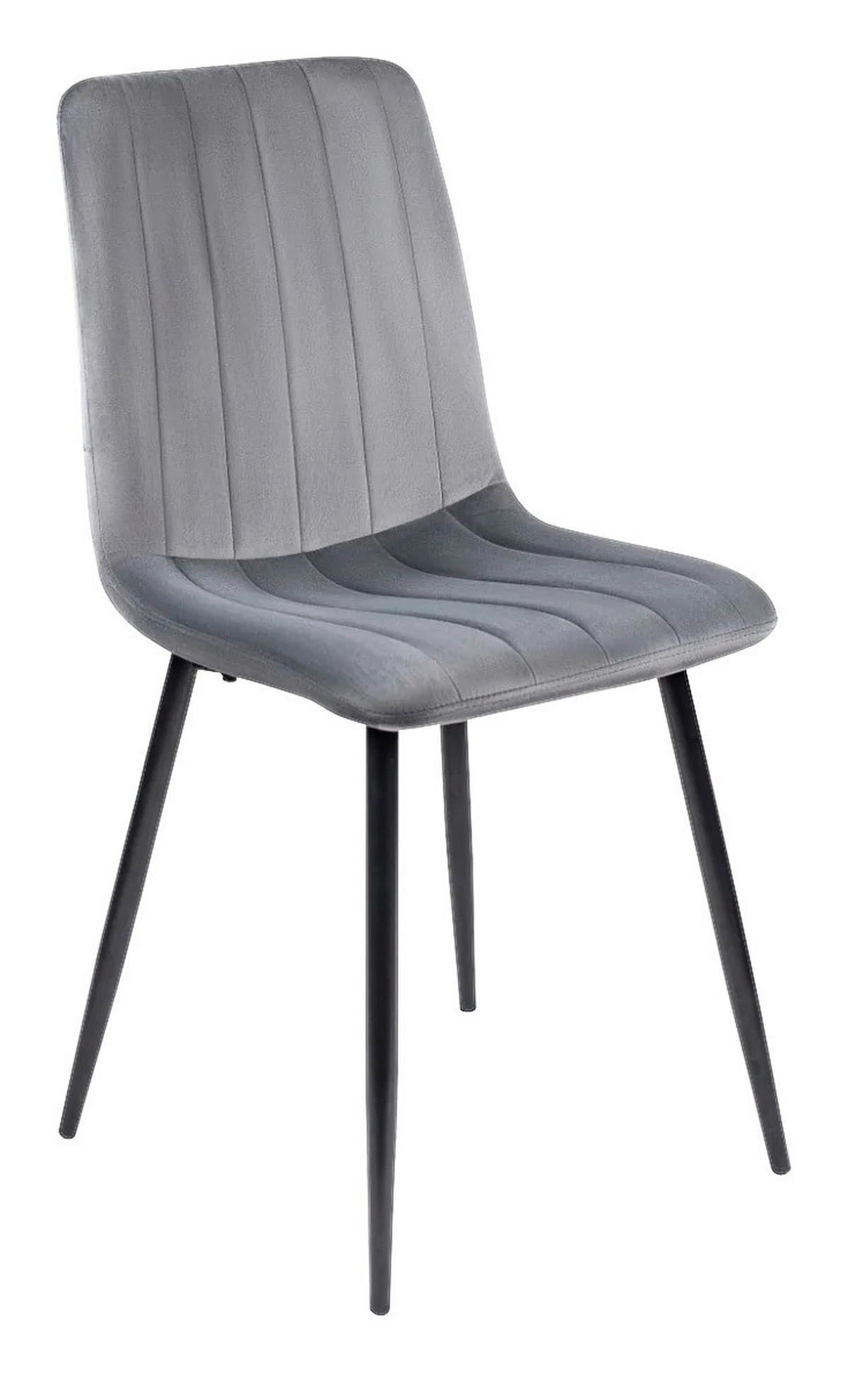 Stuhl IBIS grau Velourstoff B/H/T: ca. 43x90,5x50 cm IBIS - grau (43,00/90,50/50,00cm) - WIPMEB