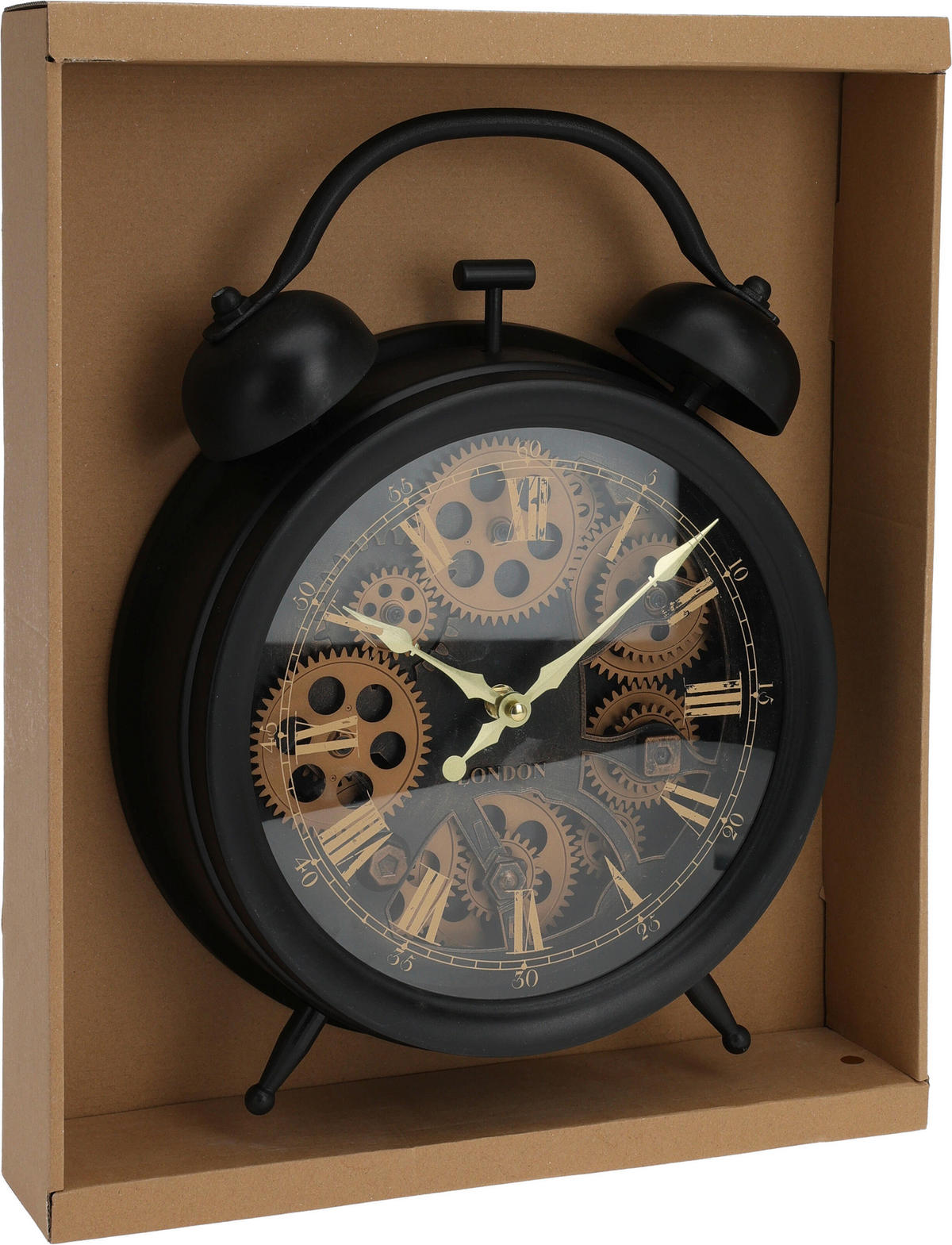 Wanduhr schwarz B/H/L: ca. 42,7x30,5x8,6 cm Wanduhr - schwarz (8,60/42,70/30,50cm)