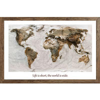 Gerahmtes Bild Weltkarte B/H: ca. 70x50 cm Bild_Cheb 50x70cm - (70,00/50,00cm)