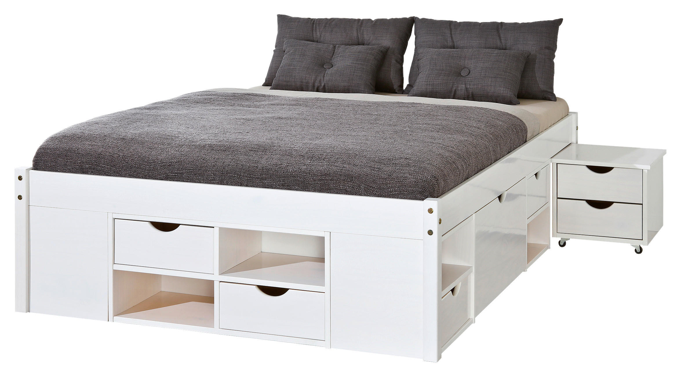 Funktionsbett Till weiß Liegefläche B/L: ca. 140x200 cm Till - weiß (209,00/48,00/146,00cm) - Inter Link