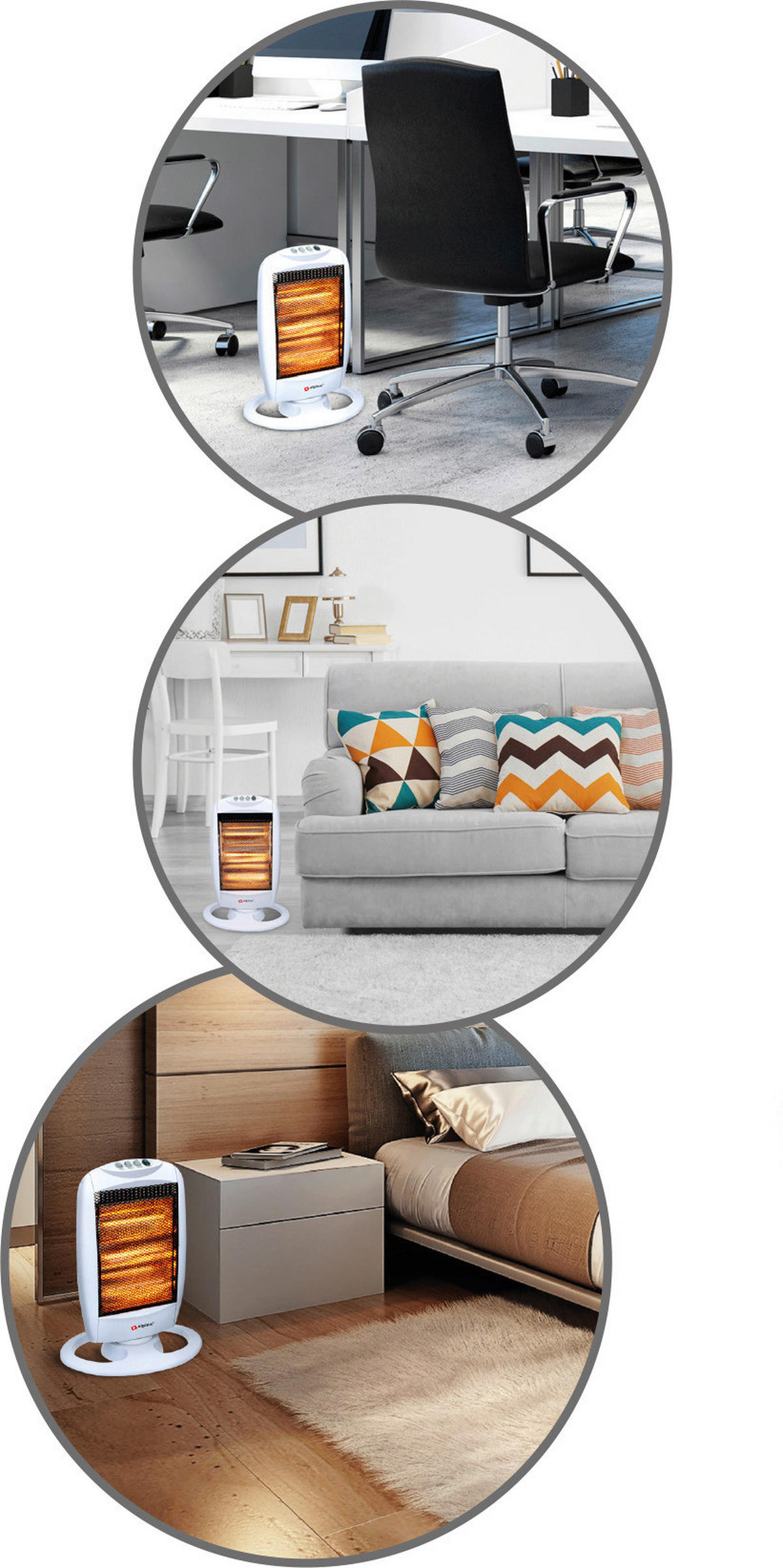 Heizlüfter weiß B/H/T: ca. 27,5x48x12,5 cm ca. 1200 W Heizlüfter_Halogen - weiß (27,50/48,00/12,50cm)