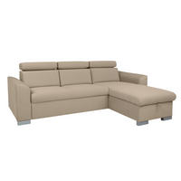 Ecksofa Evia braun Microfaser B/H/T: ca. 243x85x186 cm Evia - braun/silber (243,00/85,00/186,00cm)
