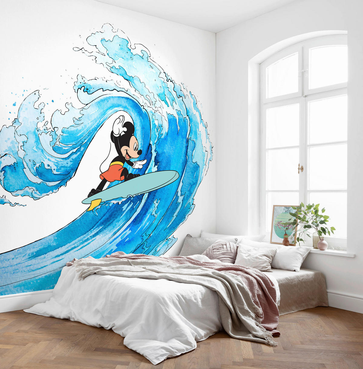 Komar Fototapete Mickey Surfing IADX6-007 B/H: ca. 300x280 cm Mickey Surfing IADX6-007 - (300,00/280,00cm) - Komar
