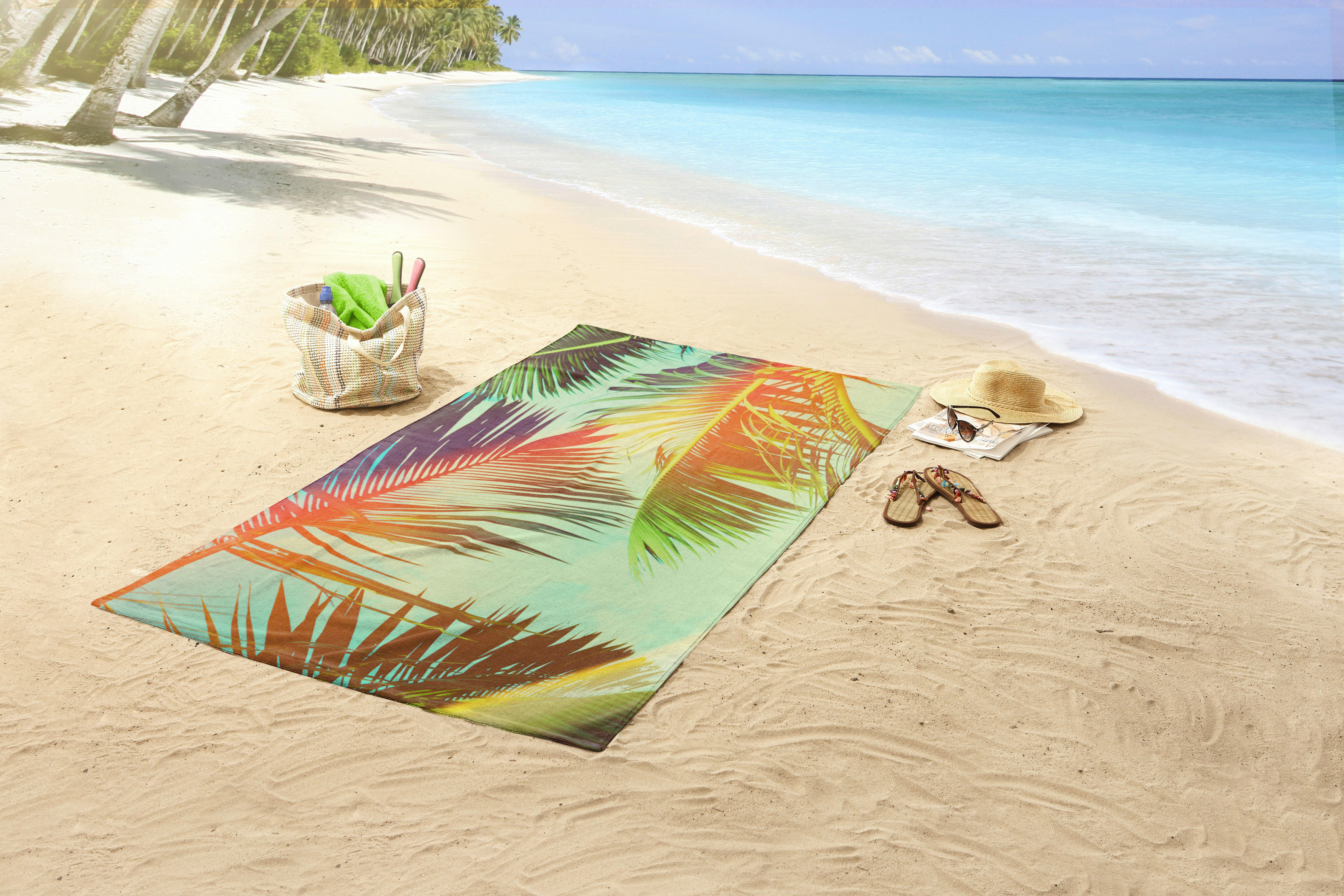 Strandtuch palms Multi Polyester B/L: ca. 100x180 cm palms - Multi (100,00/180,00cm) - Good Morning