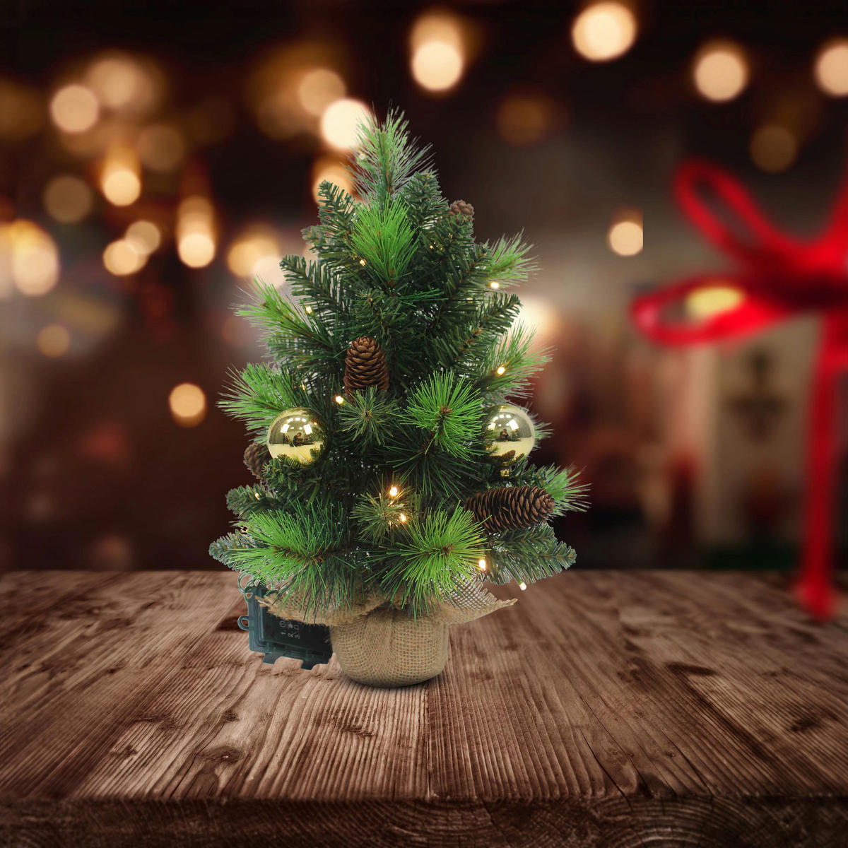 Näve Leuchten LED-Baum Noel grün Metall B/H/T: ca. 29,5x45x29,5 cm Noel - grün (29,50/45,00/29,50cm) - Näve Leuchten